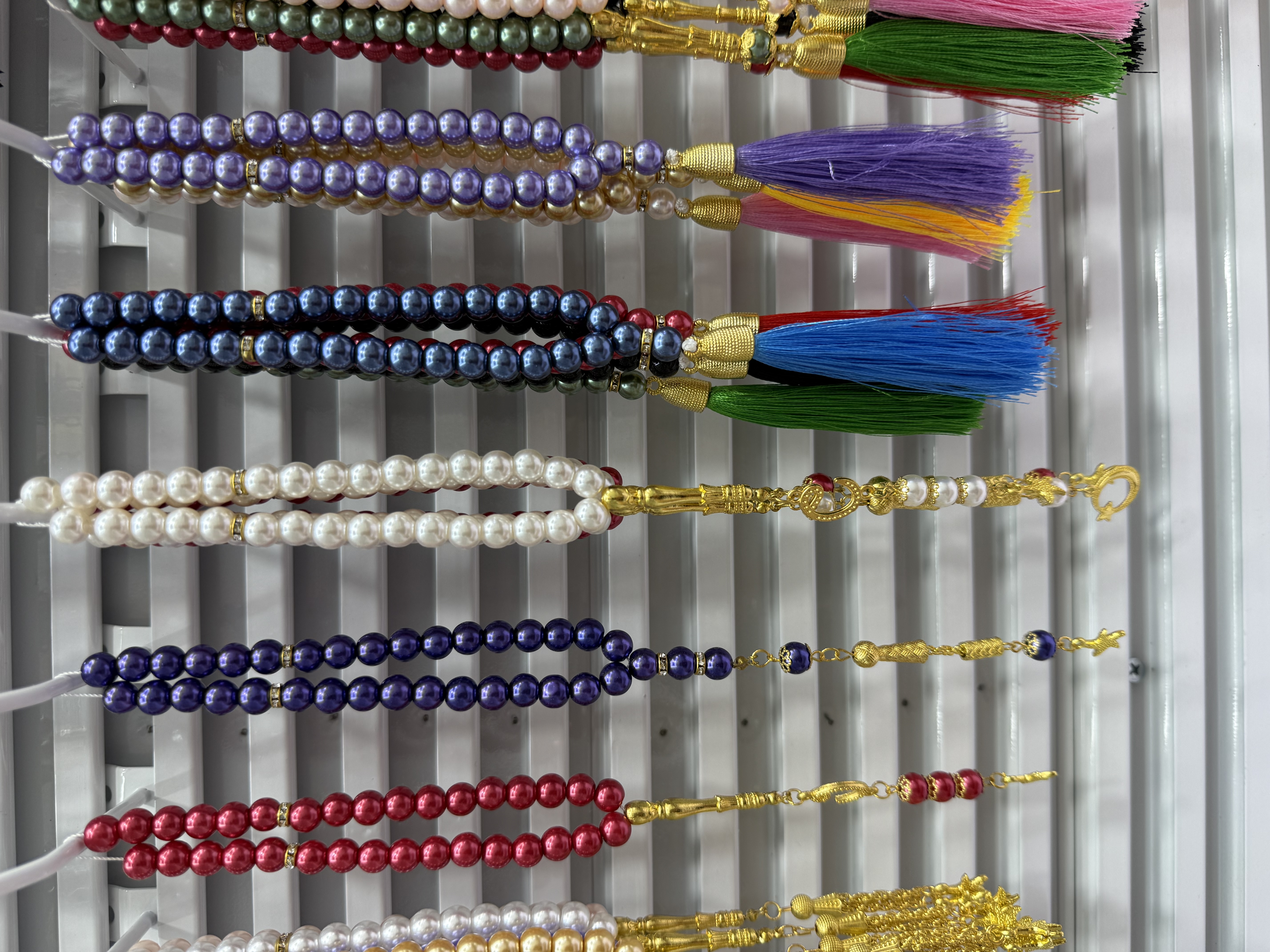 Muslim glass imitation pearl prayer beads, one OPP bag per piece, 12 pieces per dozen, 50 dozen per piece Specification image