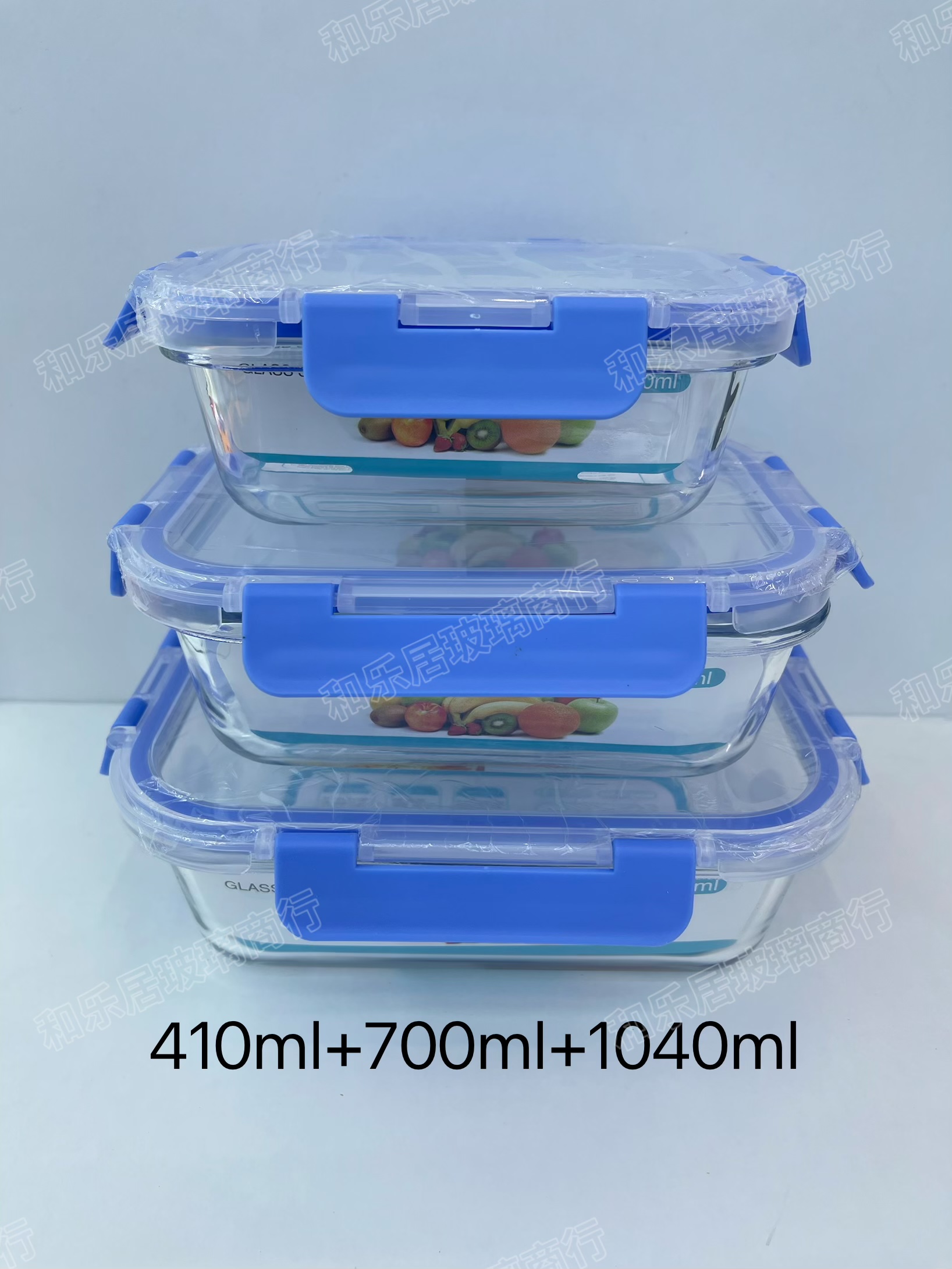 Rectangular glass food storage box, household lunch box detail image 6