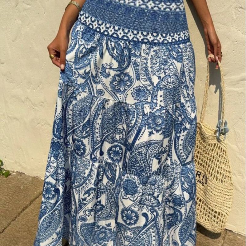 New Bohemian-style printed half-length skirt for cross-border trade women's clothing from Europe and America on Amazon full image