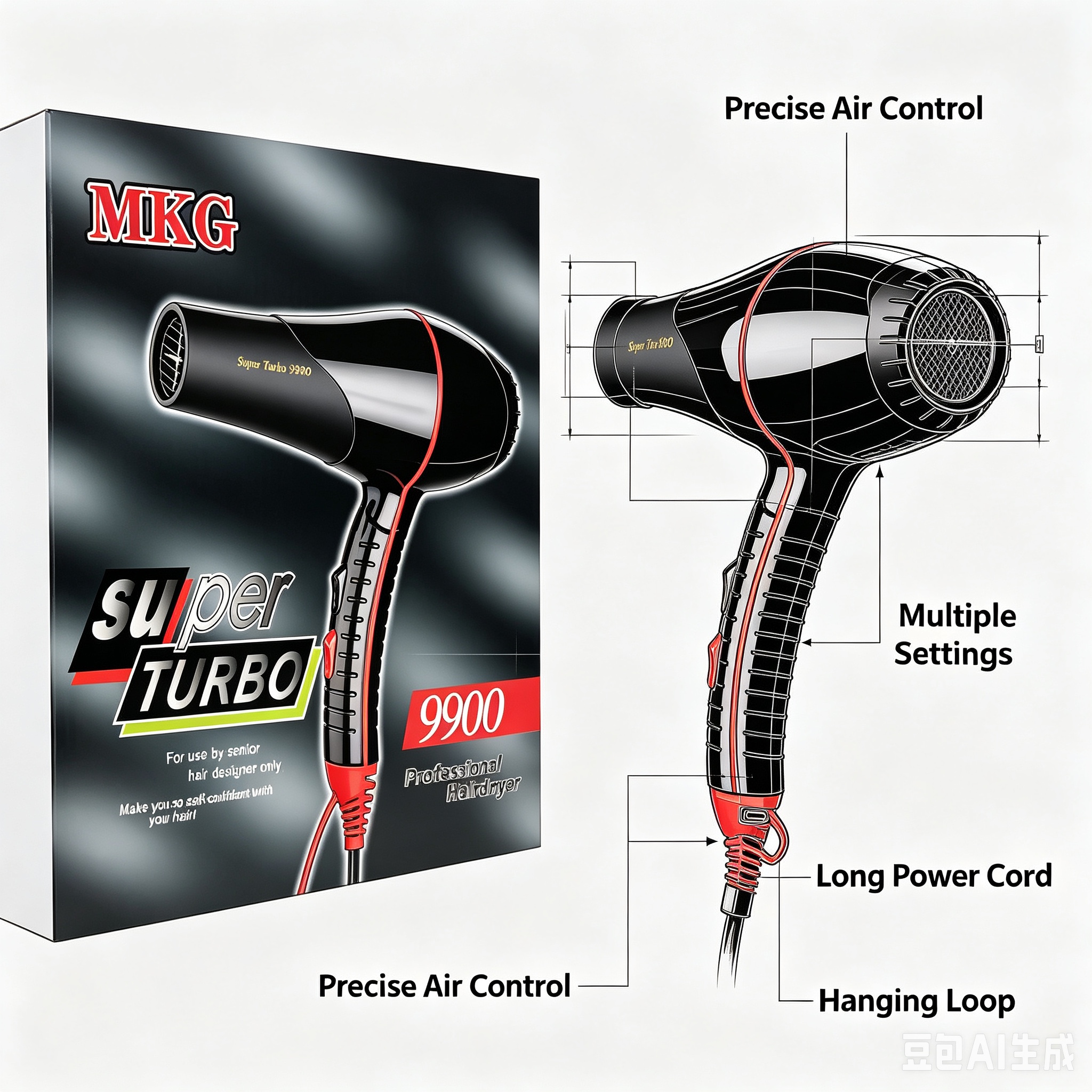 ومحل تصفيف الرياح الكبير، MKG99900 ذو قدرة عالية، يستخدم في تكييف الهواء من أربع شرائح Item Picture