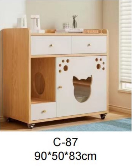 Eco-friendly board cat cages, custom home cat houses, cat pet homes, low cabinets for cat residences