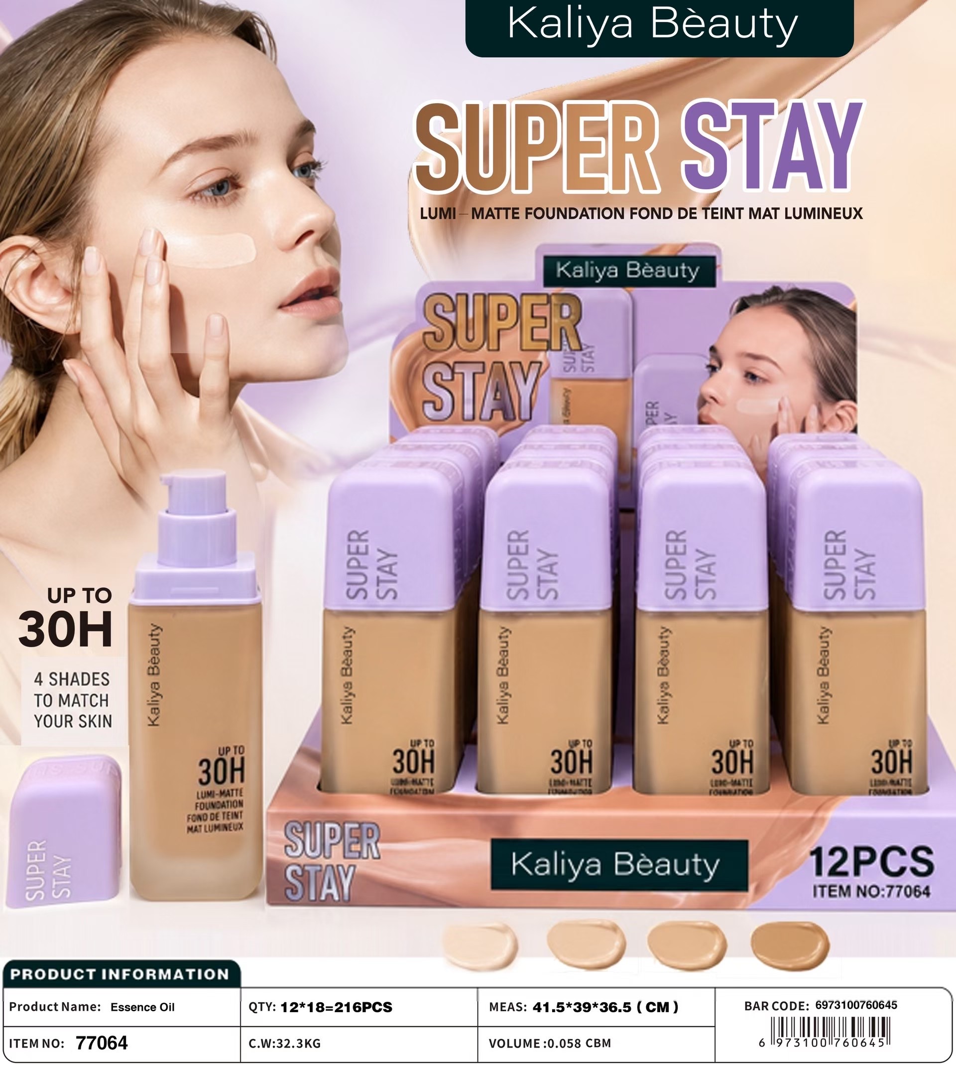 Cross-border Light and Penetrating Long-lasting Foundation 30ml Cushion Facial Makeup and Beauty Care