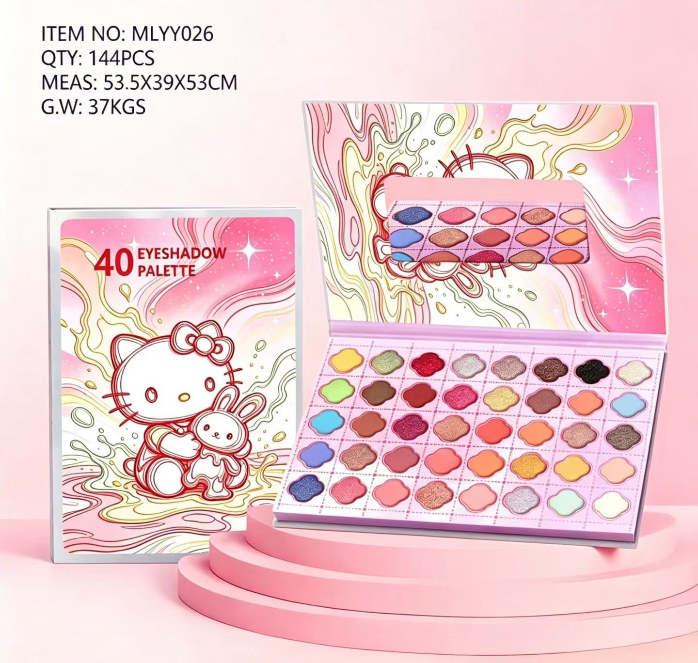 Yiwu cosmetics, eye shadow, makeup, beauty care, eye makeup, cross-border genuine eye shadow, cross-border cosmetics detail image 4
