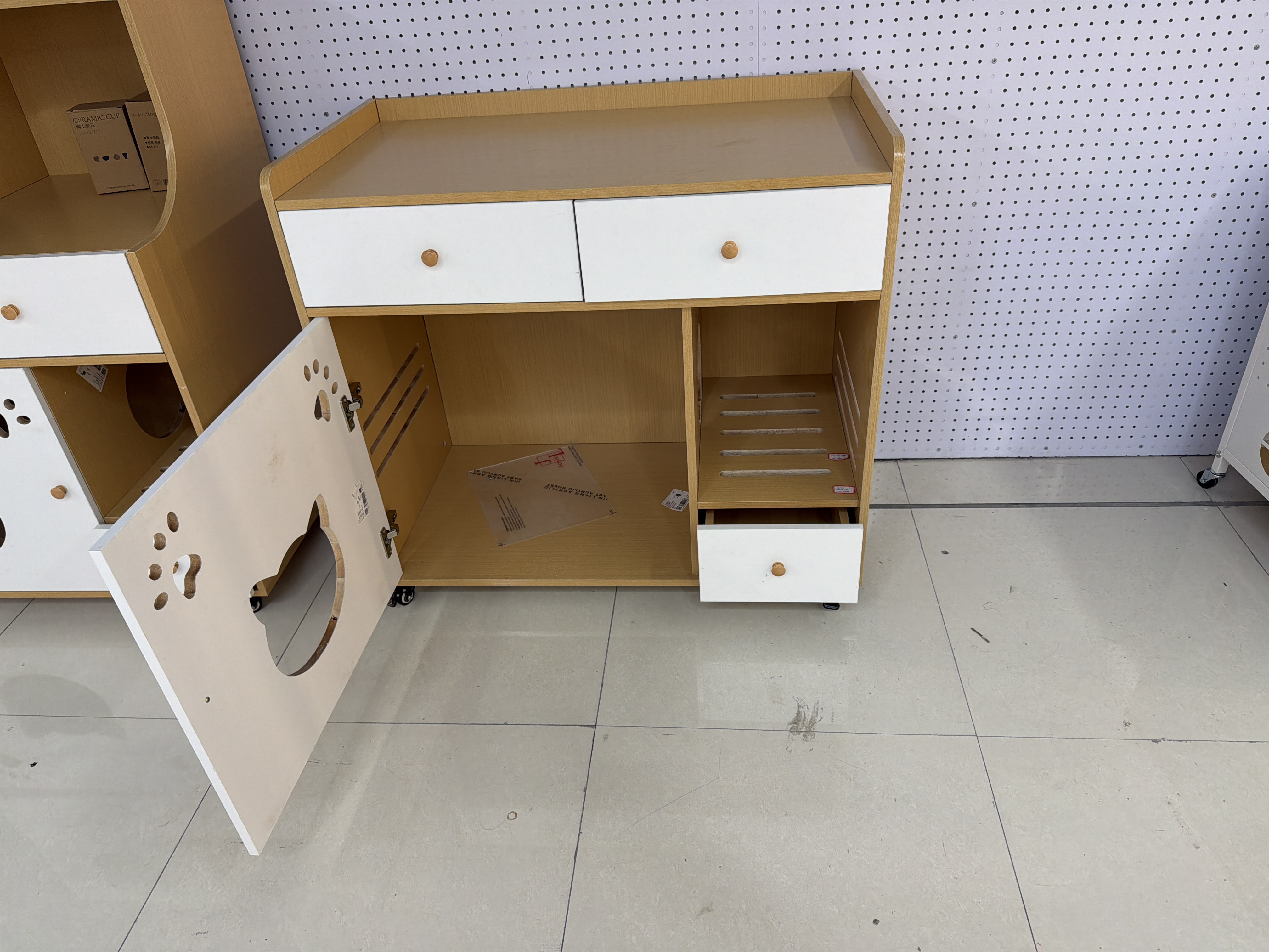 Eco-friendly board cat cages, custom home cat houses, cat pet homes, low cabinets for cat residences Item Picture