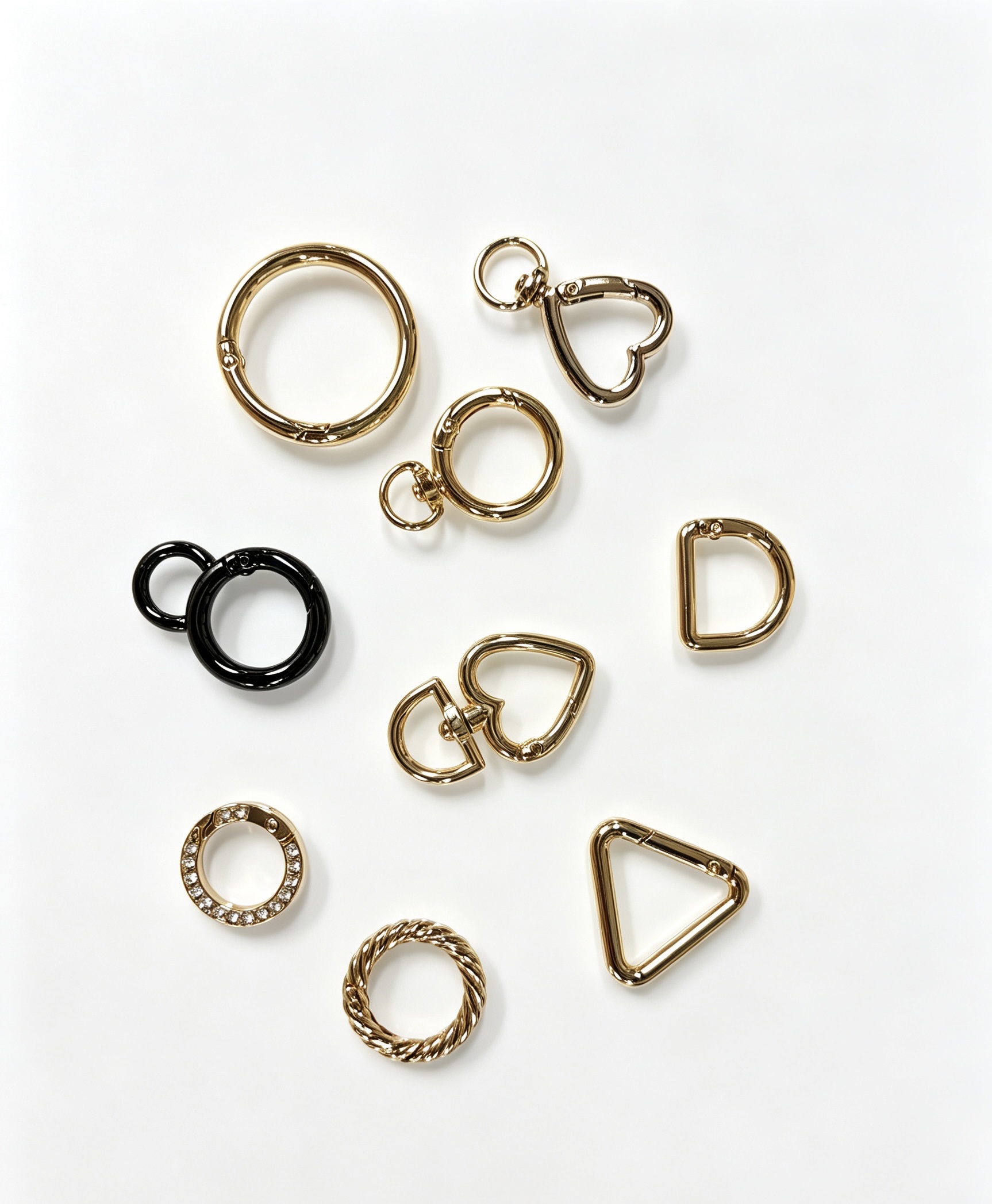 Spring rings series for bag pendants and keychains 