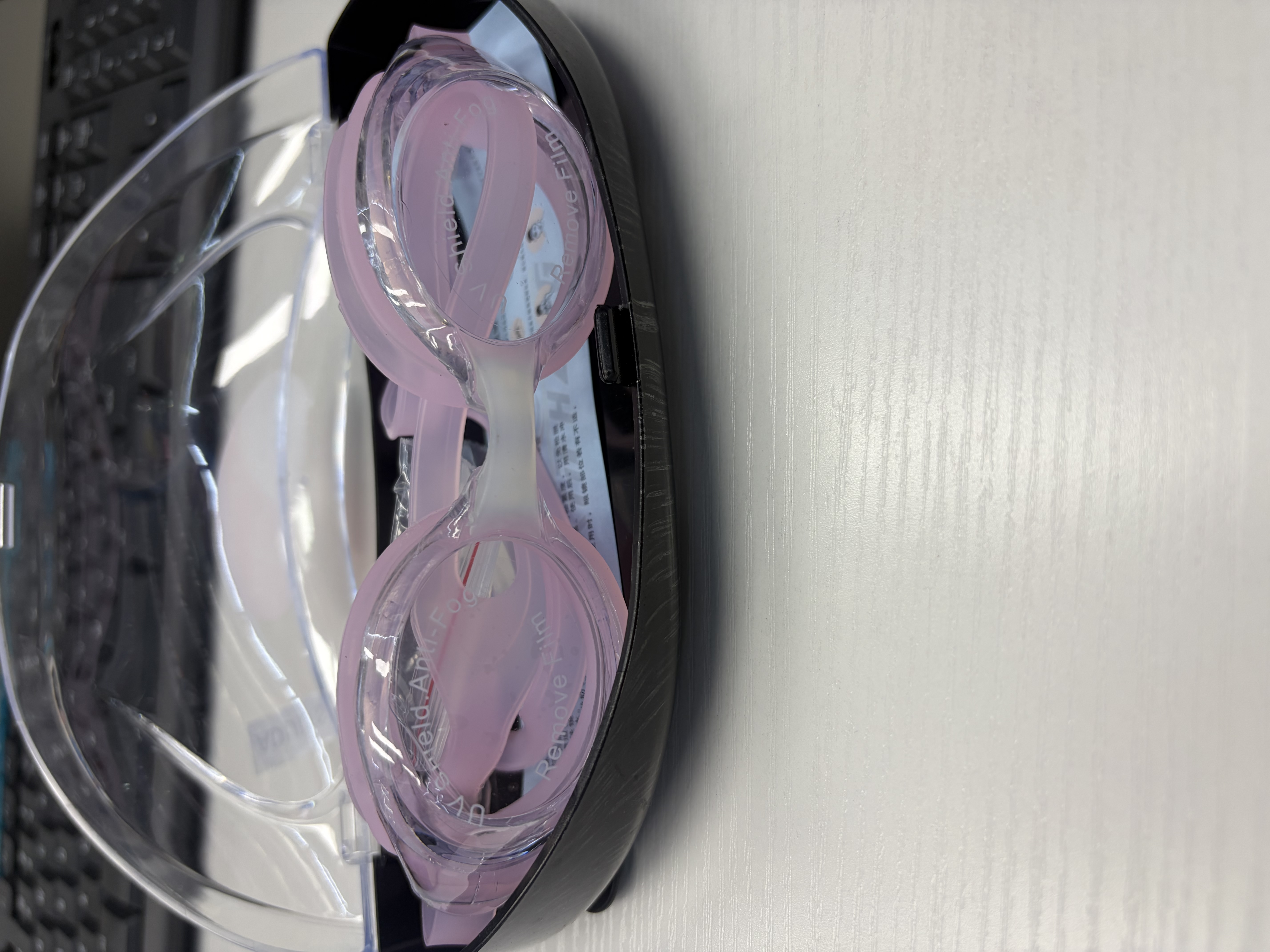 نظارات سباحة وردية مع نظارات سباحة سوداء مضادة للرذاذ بالسليكا العالية الوضوح detail image 1