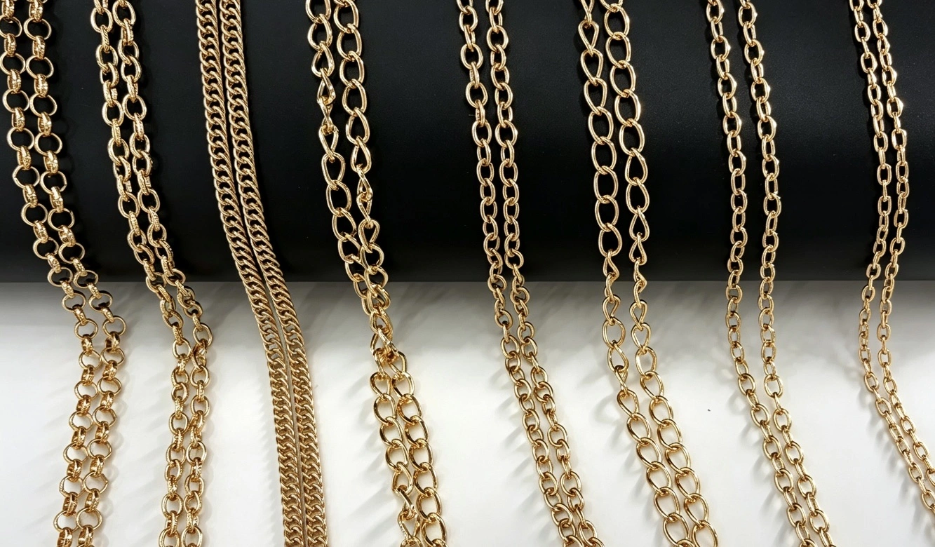 1.5 Shallow button chain, 8x11 chain, Zhu Dan buckle accessory, 1.2-meter bag chain detail image 4