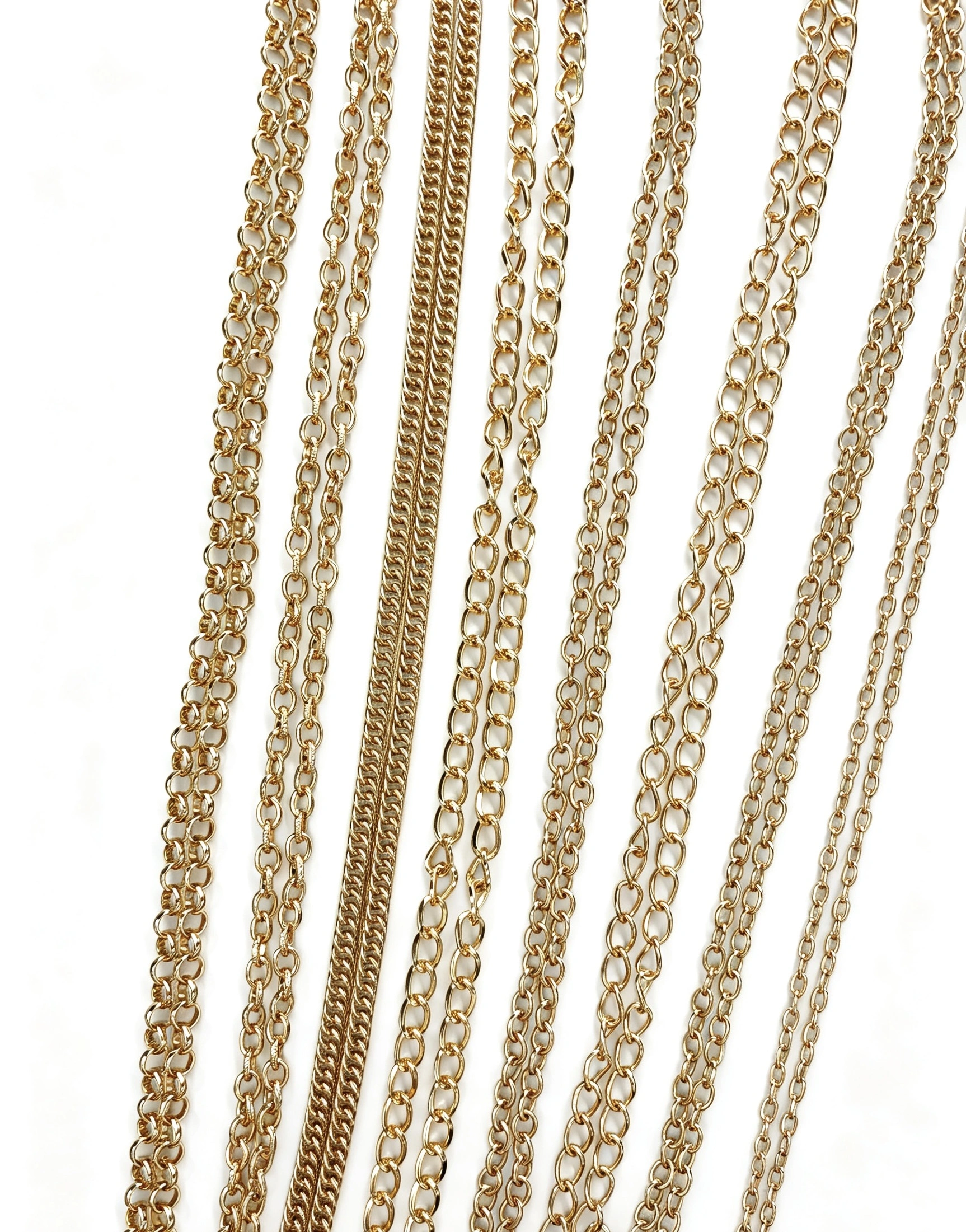 1.5 Shallow button chain, 8x11 chain, Zhu Dan buckle accessory, 1.2-meter bag chain detail image 3
