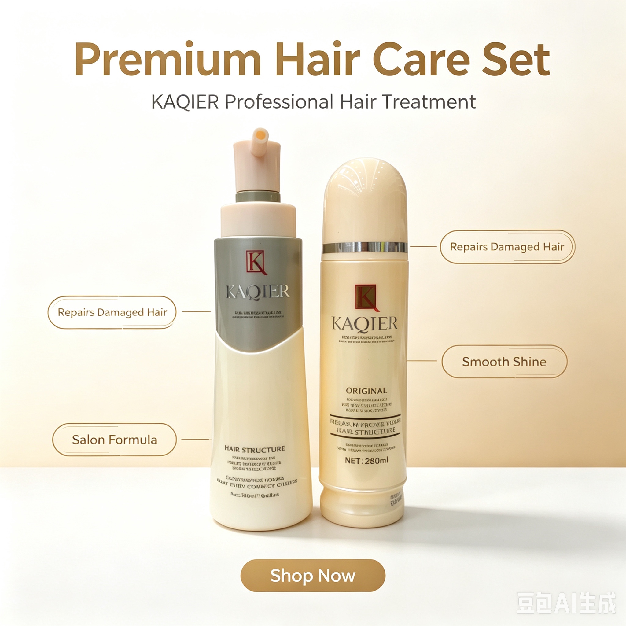 KAQIER  hair heat protector /hair activator moisturize  柔顺液 弹力素 专业造型使用