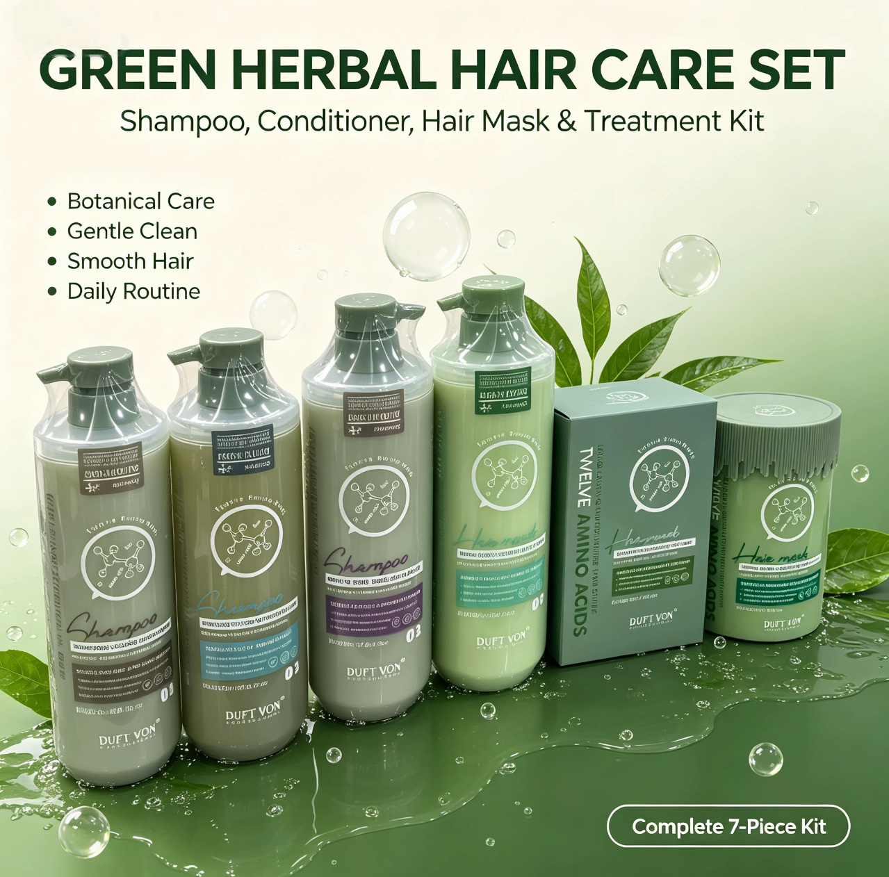 DUFT VON Twelve Amino Acids Hair Care Set, Anti Dandruff Moi