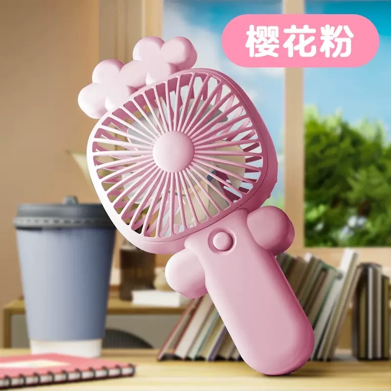 可爱卡通手持小风扇创意草字USB风扇可充电办公室迷你电风扇学生 detail image 8