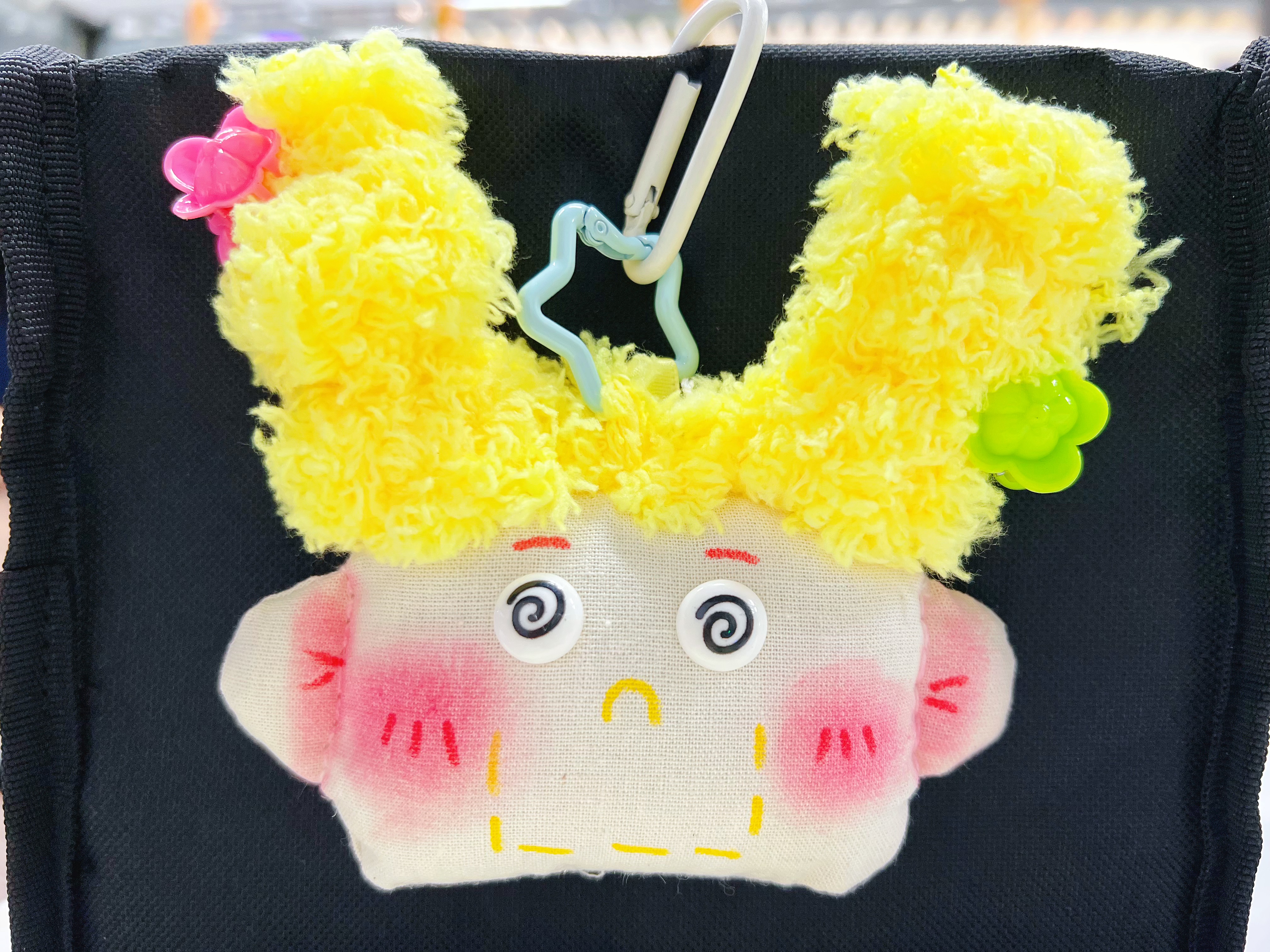 Original ugly and cute doll with yellow hair bag pendant by Bu Xiaoyu