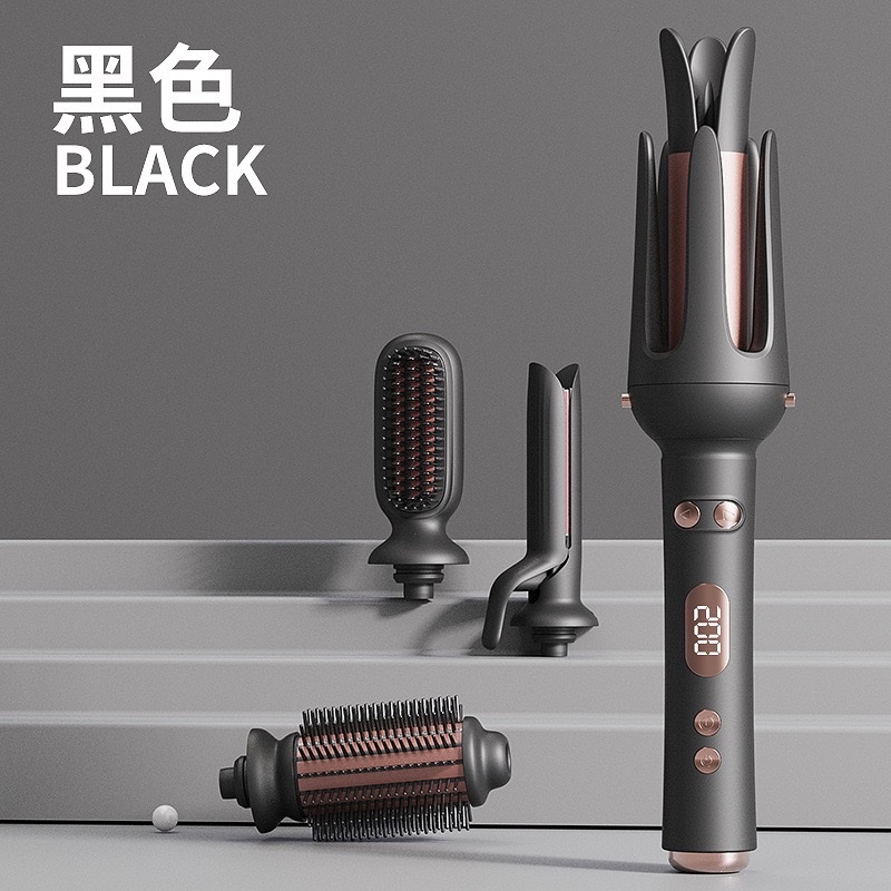 Cross-border fully automatic curling iron 32mm hair perming wonder, no damage to hair, long-lasting styling, student large wave hair perming device, perfect curling iron straightening device, curling iron straightening device, straight plate clip detail image 2