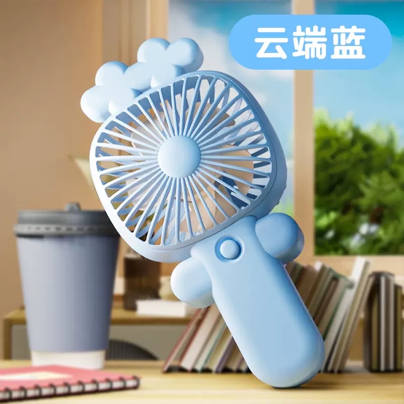 可爱卡通手持小风扇创意草字USB风扇可充电办公室迷你电风扇学生 detail image 6