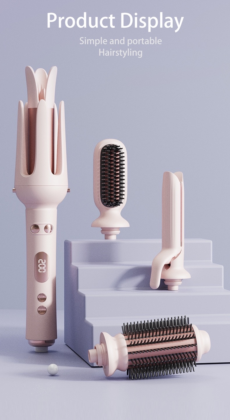 Cross-border fully automatic curling iron 32mm hair perming wonder, no damage to hair, long-lasting styling, student large wave hair perming device, perfect curling iron straightening device, curling iron straightening device, straight plate clip detail image 13