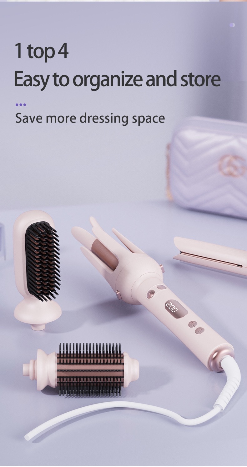 Cross-border fully automatic curling iron 32mm hair perming wonder, no damage to hair, long-lasting styling, student large wave hair perming device, perfect curling iron straightening device, curling iron straightening device, straight plate clip detail image 11