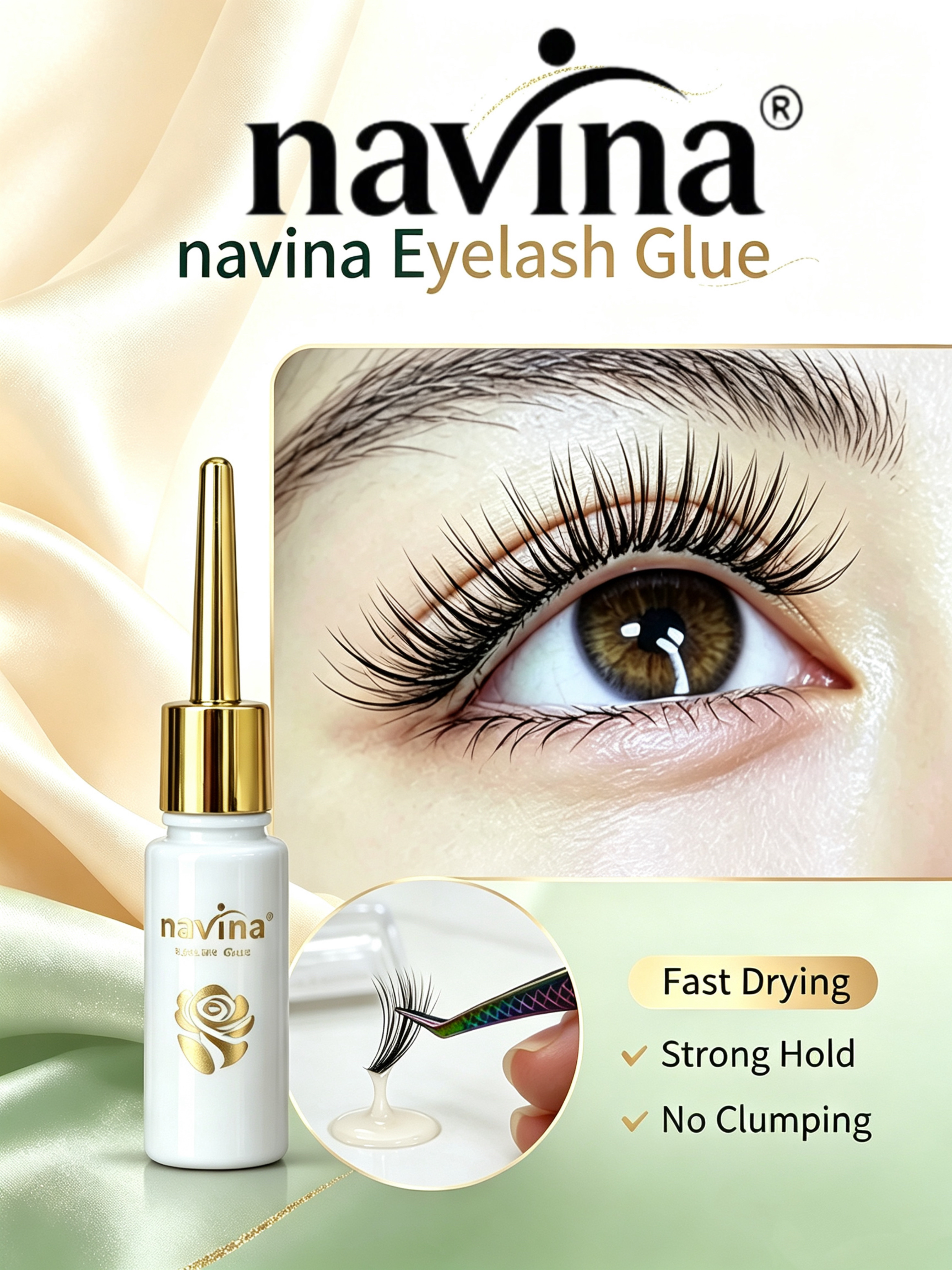 navina雅维雅新款烫睫毛胶水娃娃烫电眼胶水双眼皮假睫毛多用途 detail image 7