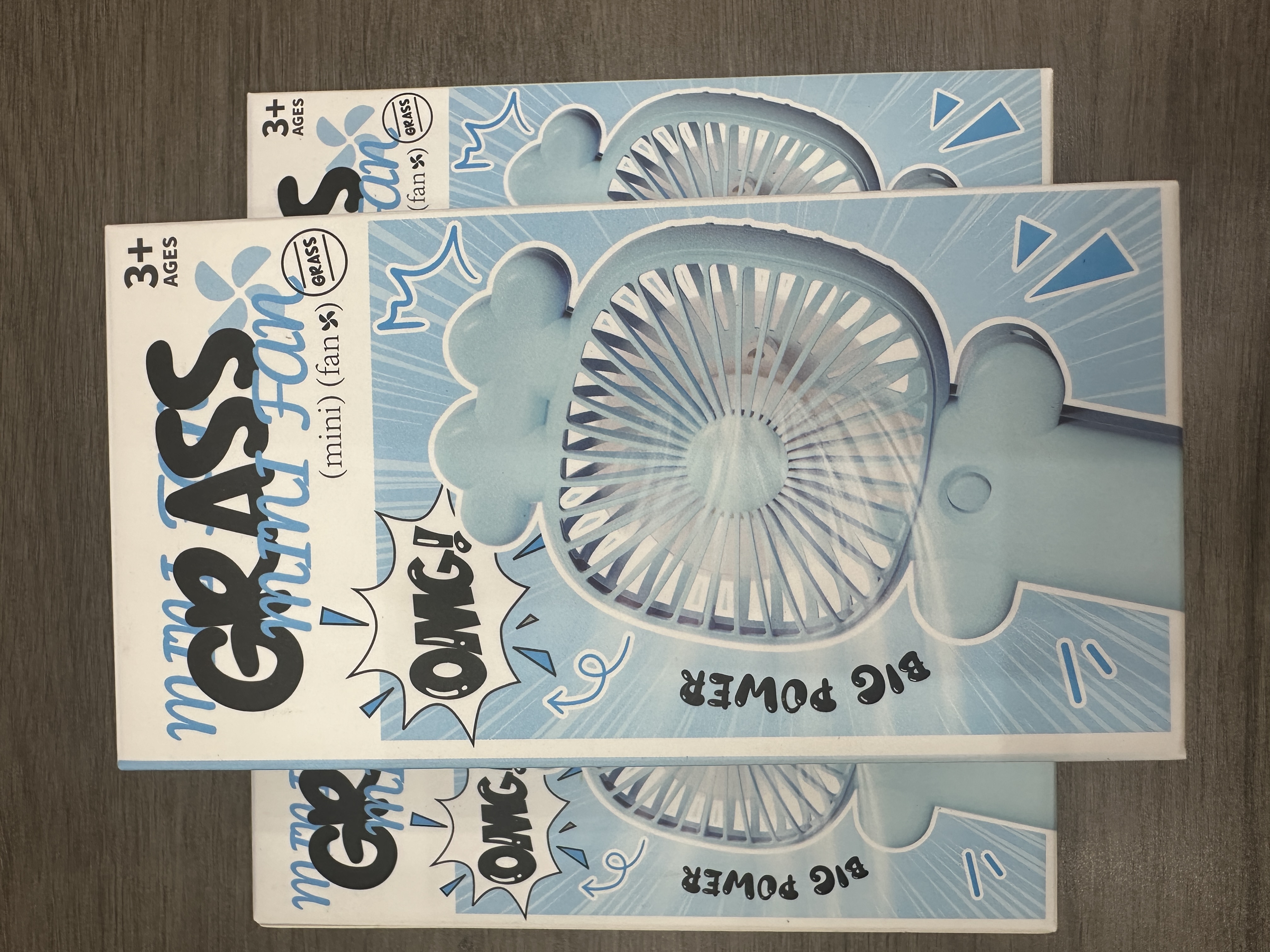 可爱卡通手持小风扇创意草字USB风扇可充电办公室迷你电风扇学生 detail image 9