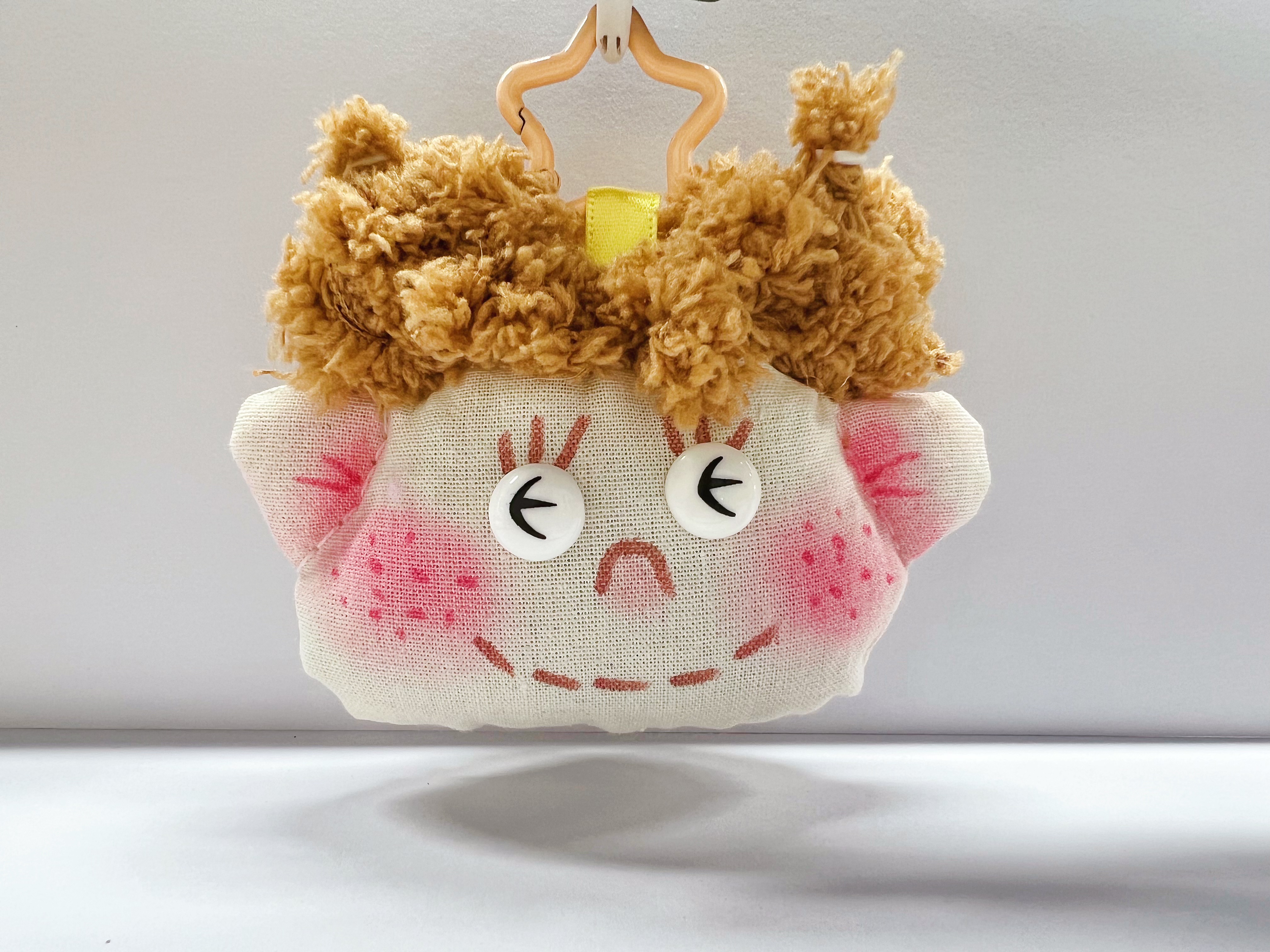 Bu Xiaoyu original fabric cute and ugly doll brown bag pendant doll