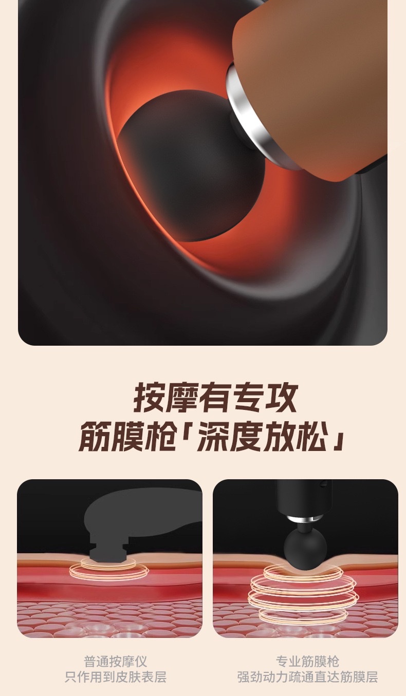 跨境迷你型筋膜枪专业级健身器材肌肉放松按摩器温州礼品筋膜枪 detail image 5