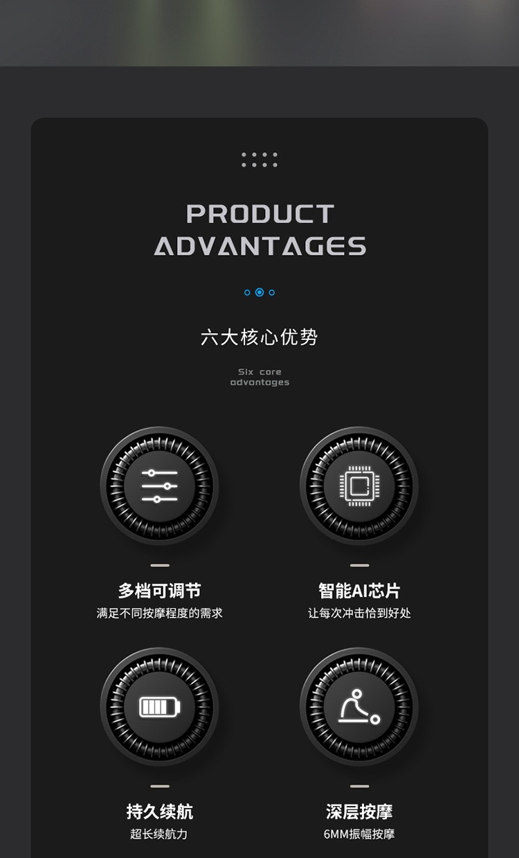 新款跨境迷你颈膜槍肌肉专业按摩器放松震动按摩抢手环筋膜枪 detail image 3