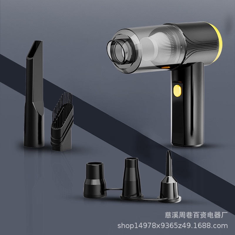 跨境多功能便携无线迷你车载吸尘器干湿两用吸尘器长续航清洁车用细节图