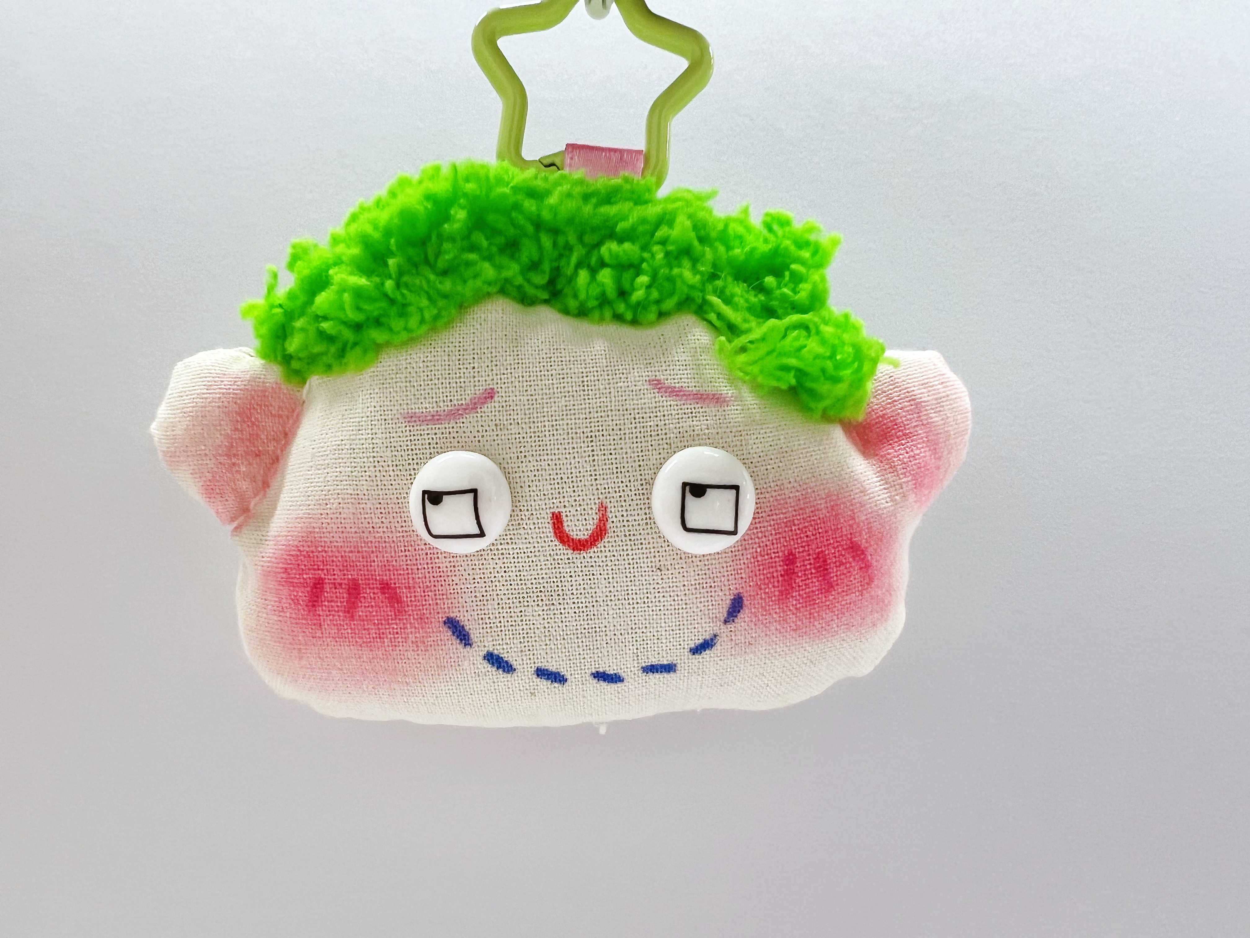 Original green hair bag pendant by Bu Xiaoyu