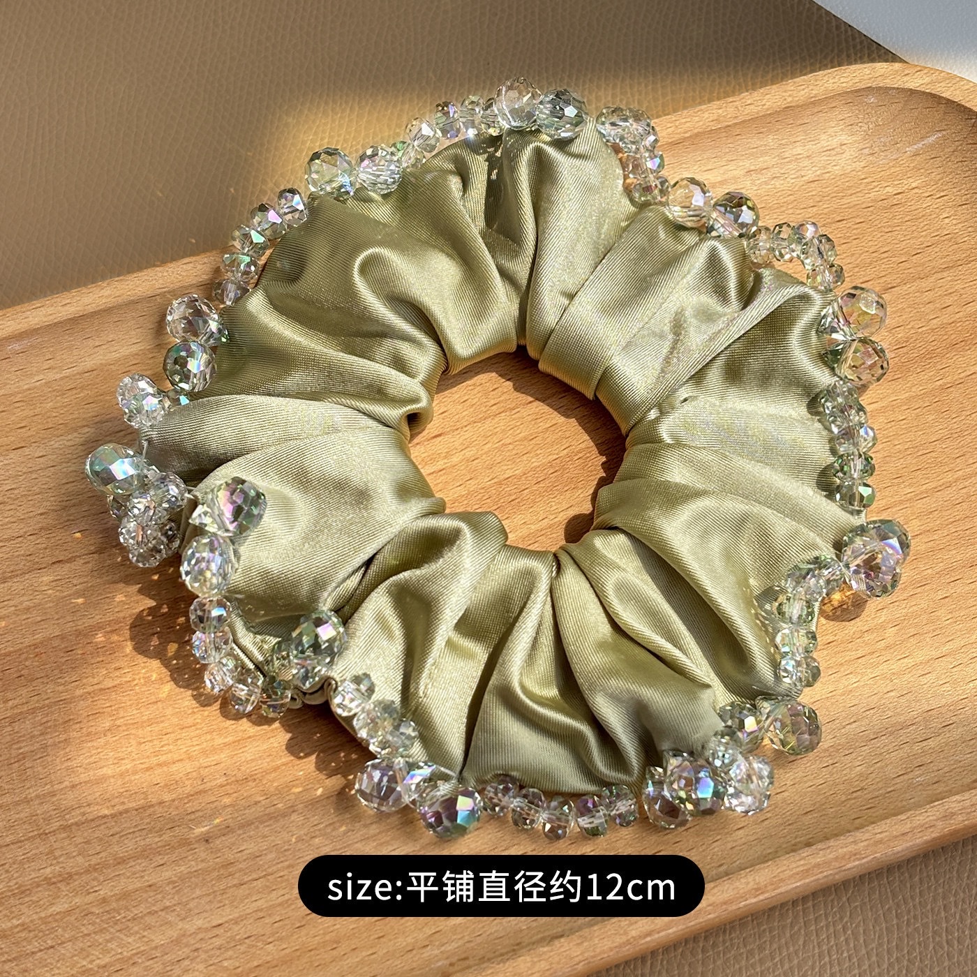 2026 New large intestine hair band, high-end style hair tie, high-end versatile headwear, niche high appearance level, fashionable crystal hair tie detail image 2