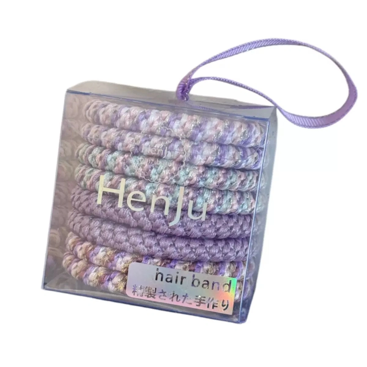 Boxed high-elasticity and durable hair bands, hair ties, thick hair ties, high ponytail hair ties, high-end leather cases and hair accessories detail image 4