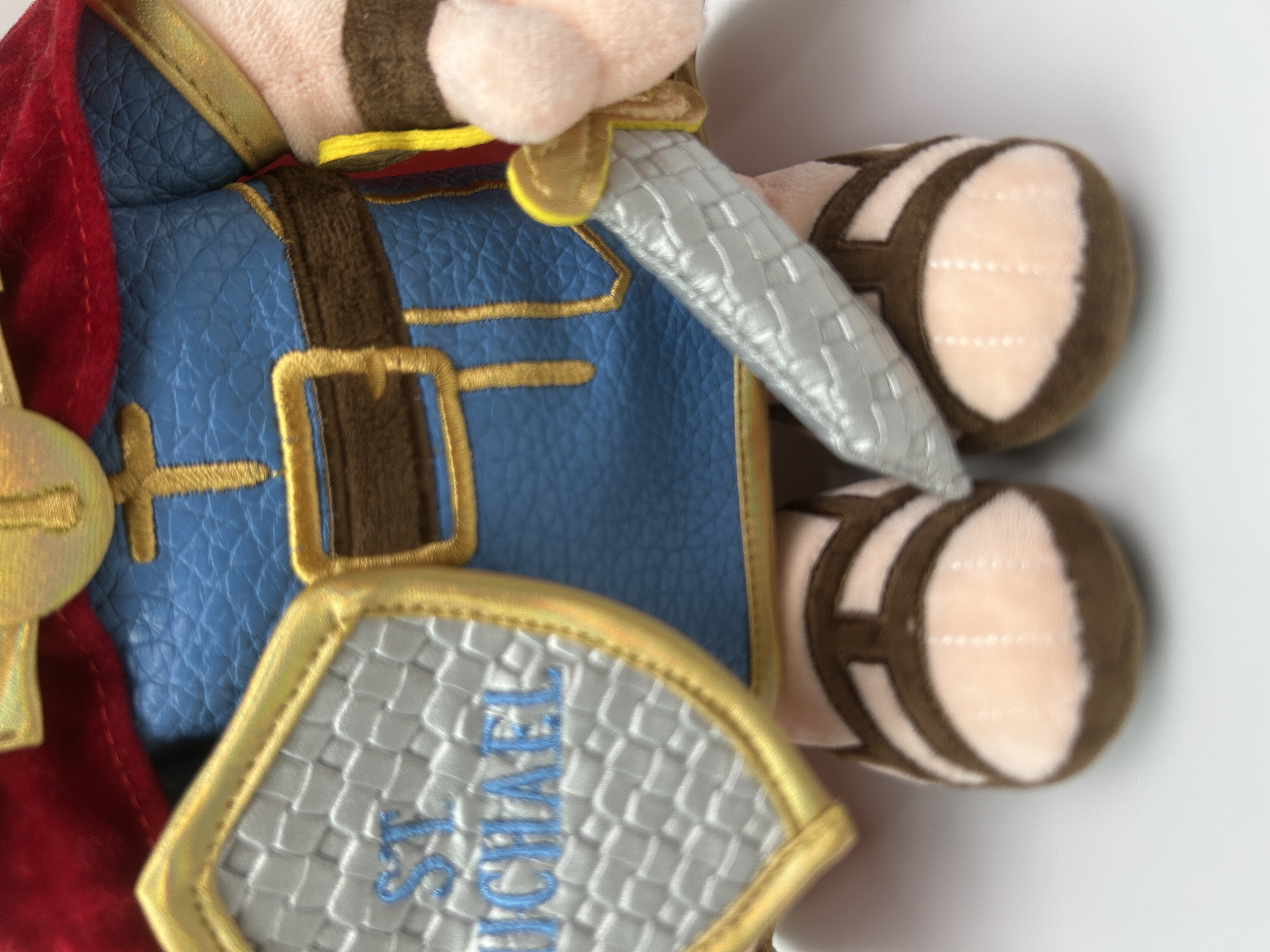 Original little knight plush toy with cape, angel wings, little boy doll, claw machine gift, children's plush toy Item Picture