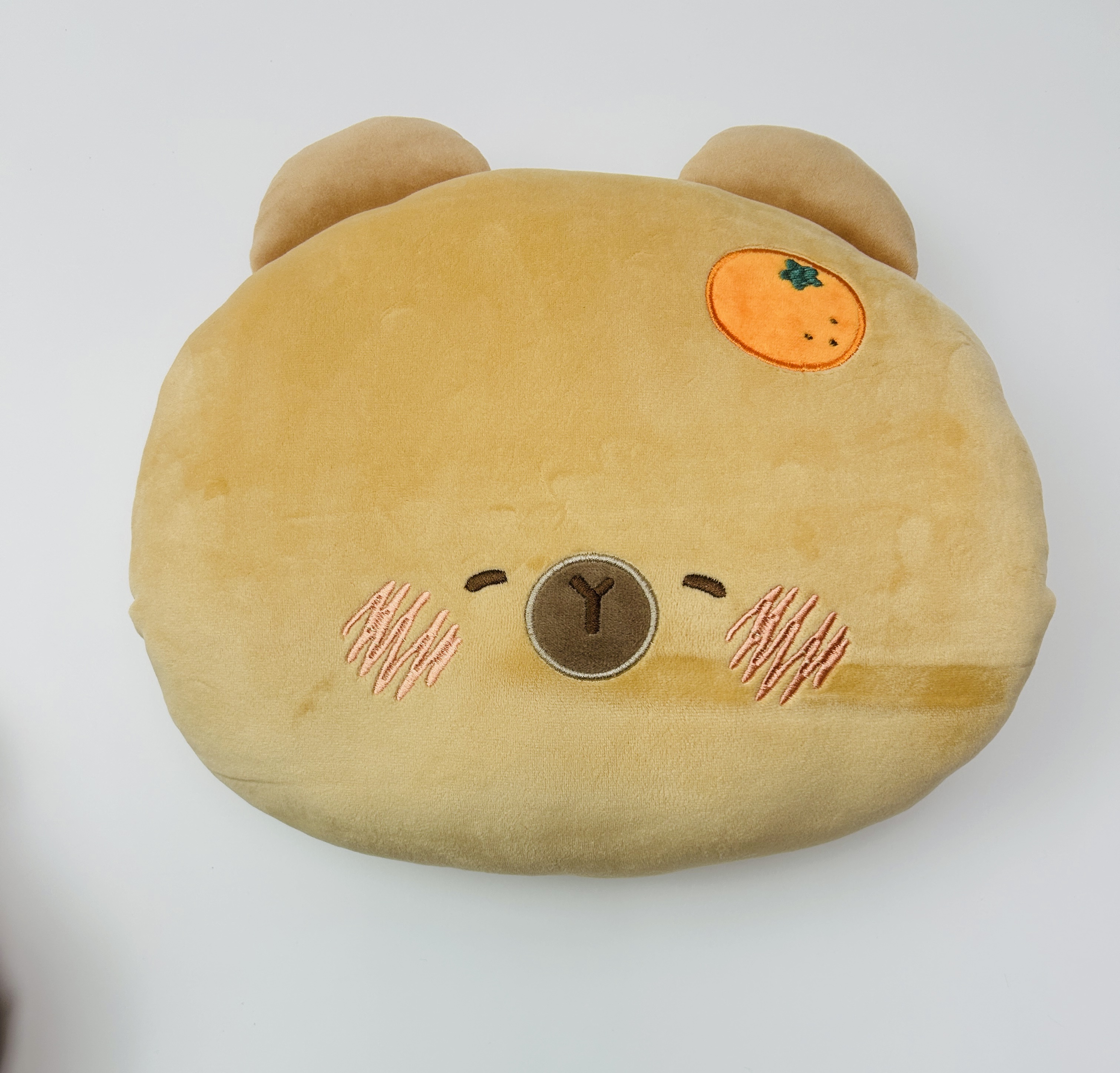 Cartoon fruit bear rabbit plush hand cover, winter hand warming throw pillow, claw machine doll gift supply Specification image