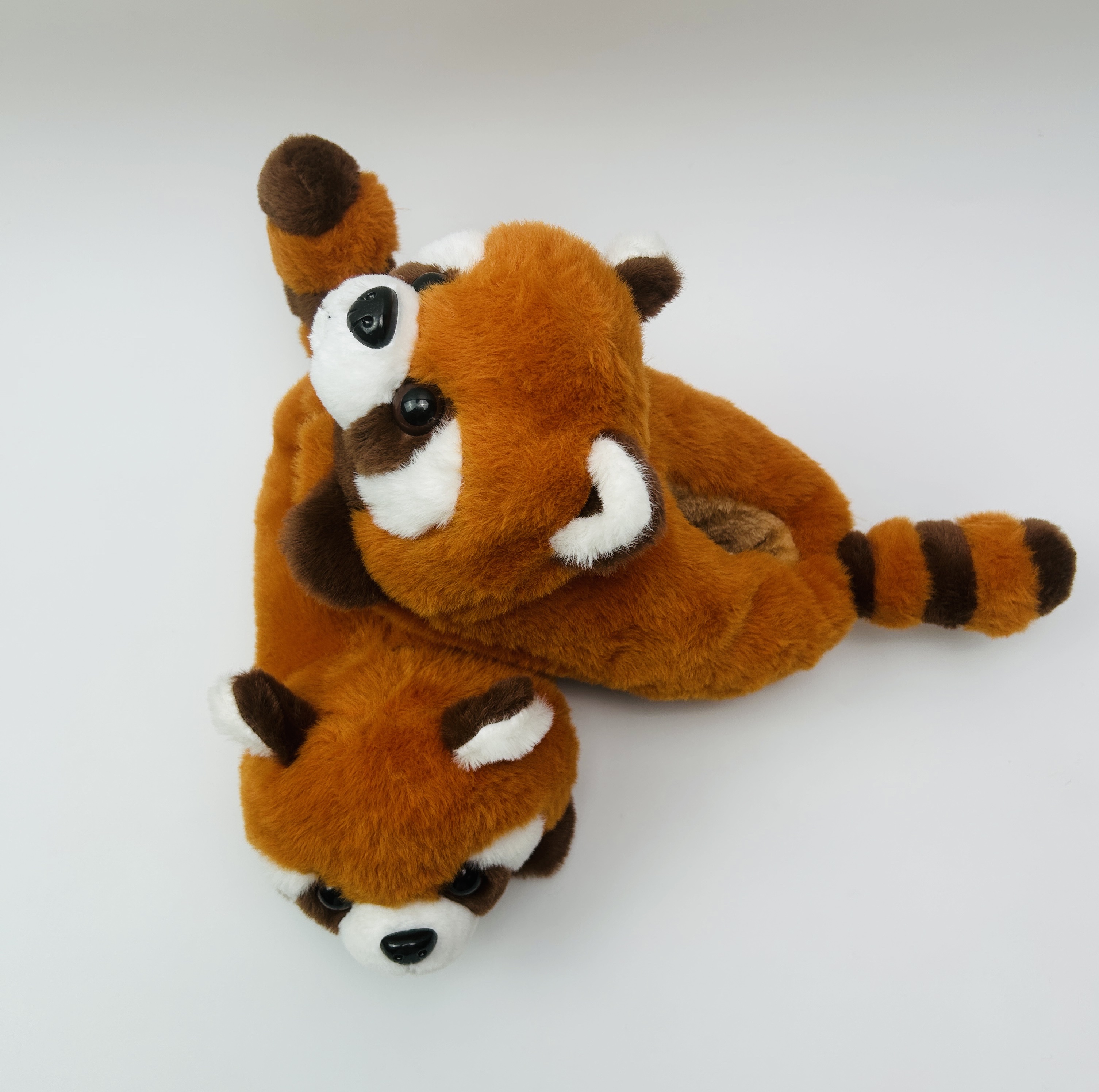 Three-dimensional fox plush cotton slippers, cartoon animal home warmth slippers, winter claw machine gifts, in stock at the street stall Specification image
