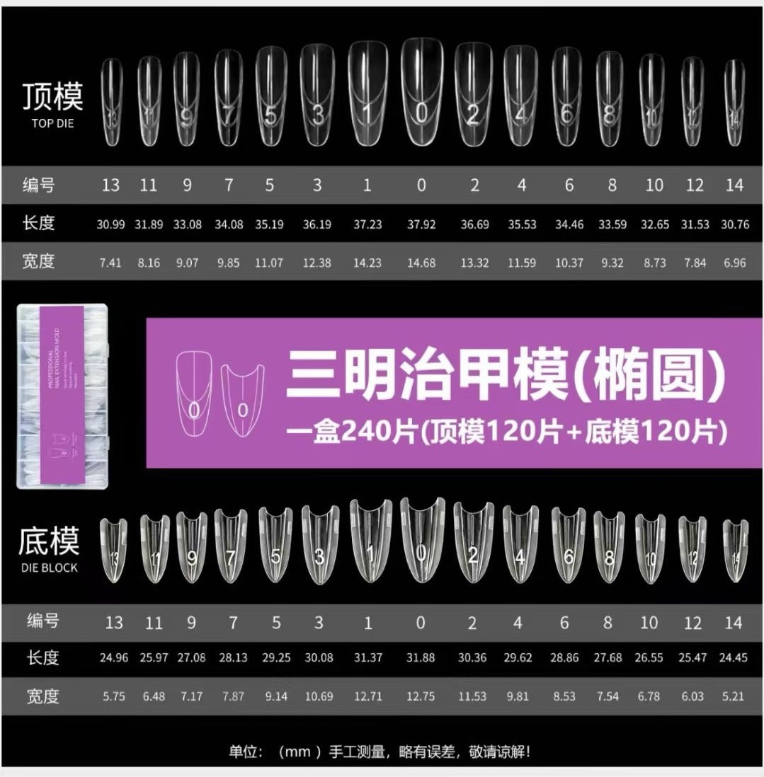 Nail polish slices, nail polish masks Specification image