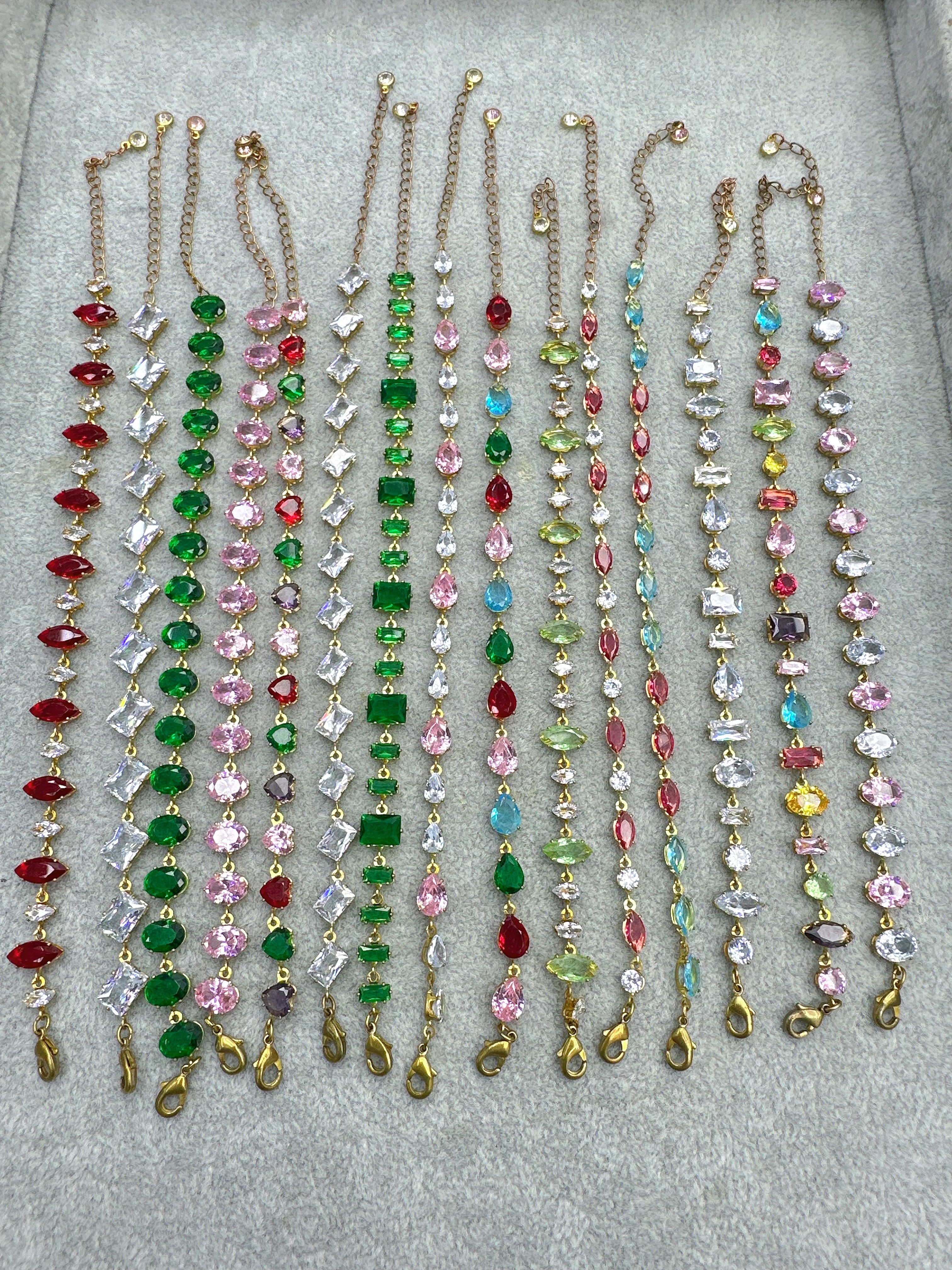 Fashionable and trendy colorful zircon bracelet DIY finished jewelry, versatile and elegant zircon bracelet detail image 10