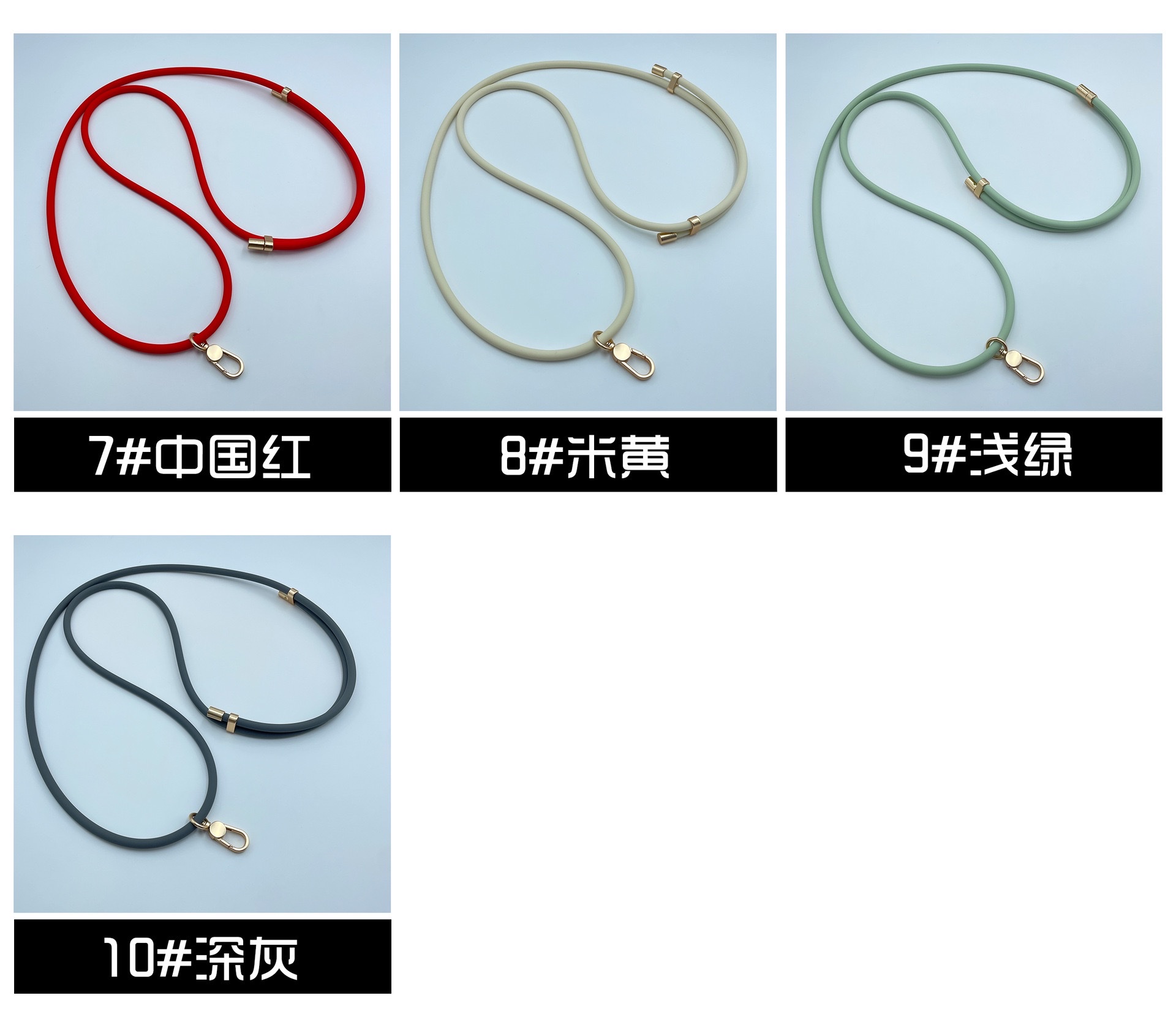 6MM silicone crossbody phone hanger with adjustable telescopic rope detail image 2