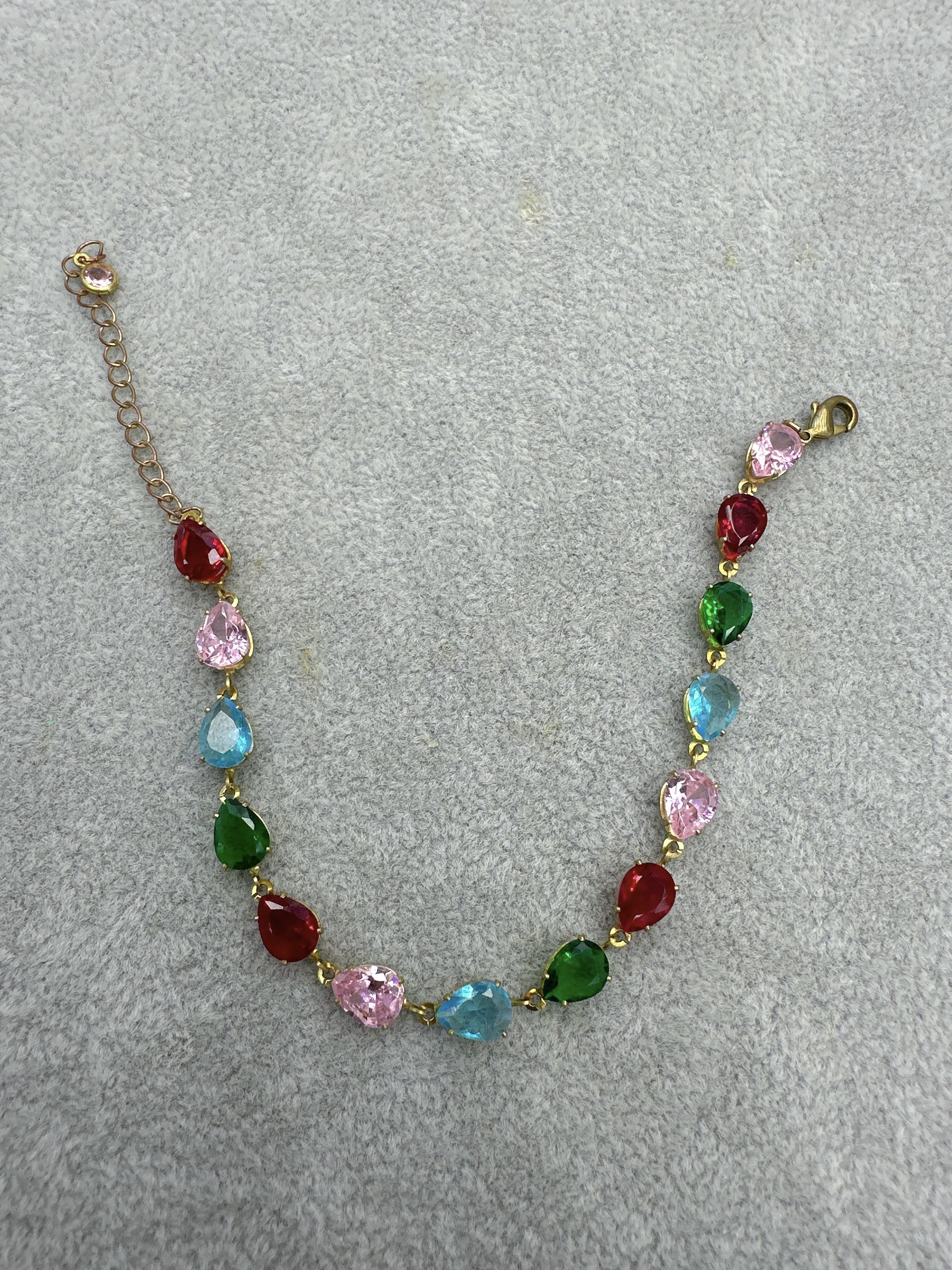 Fashionable and trendy colorful zircon bracelet DIY finished jewelry, versatile and elegant zircon bracelet detail image 4