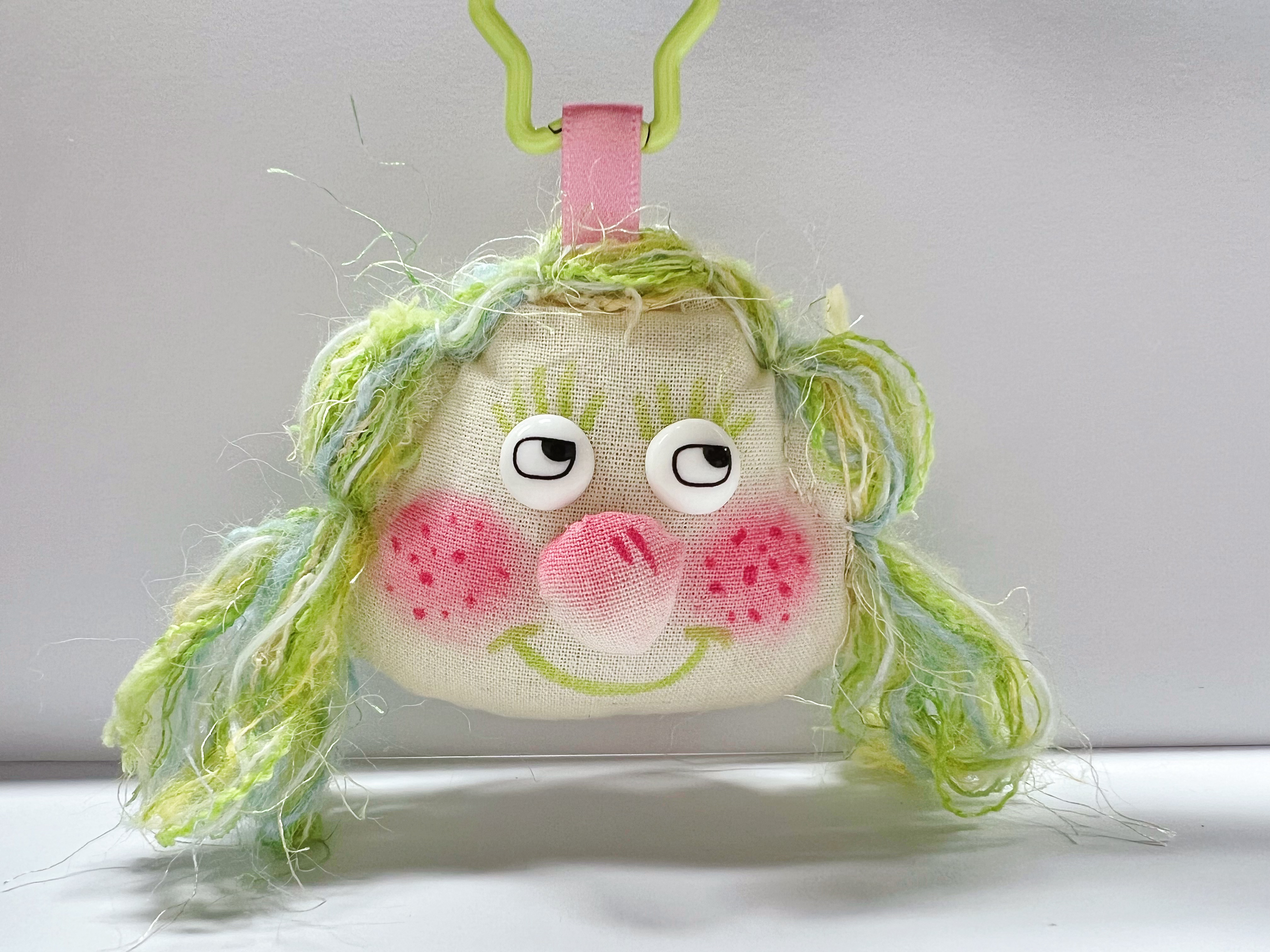 Original green doll pendant by Bu Xiaoyu
