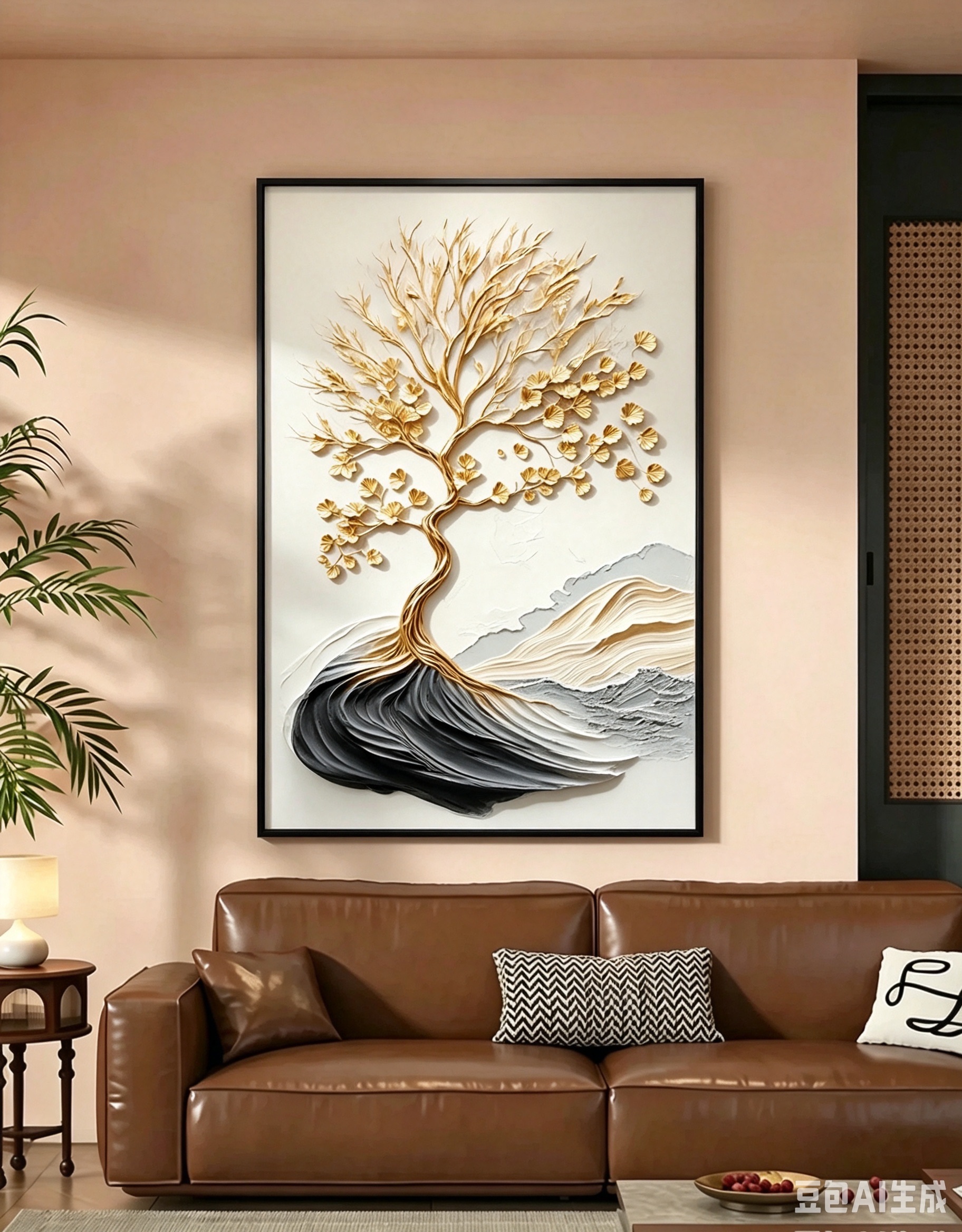 新款皮革肌理纹装饰画，挂画，可来图定制，装饰画装饰画
