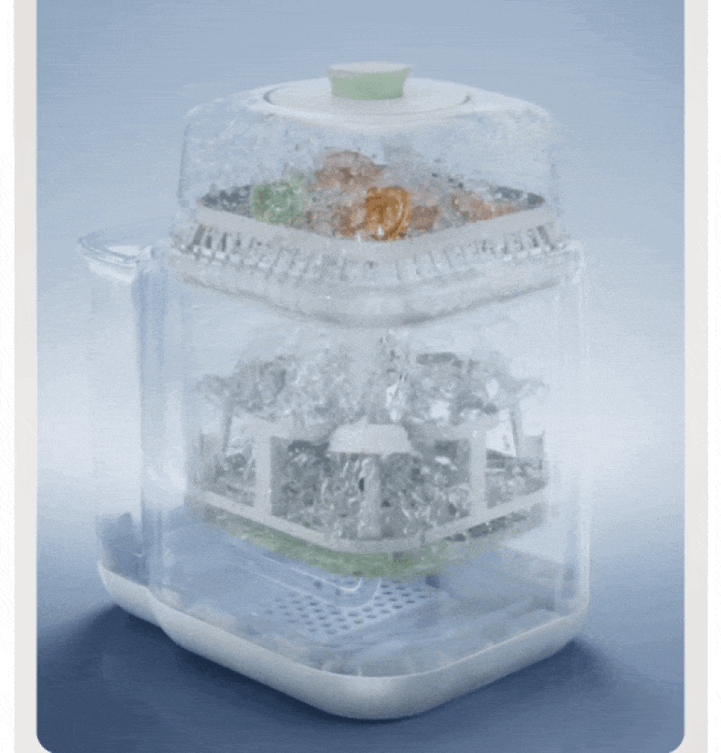 Brand new Momcozy BS03 baby bottle cleaning machine, unopened, with original packaging box, genuine guarantee, official warranty!! Four-in-one washing, disinfection, drying and storage, automatic cleaning + high-temperature steam details Picture