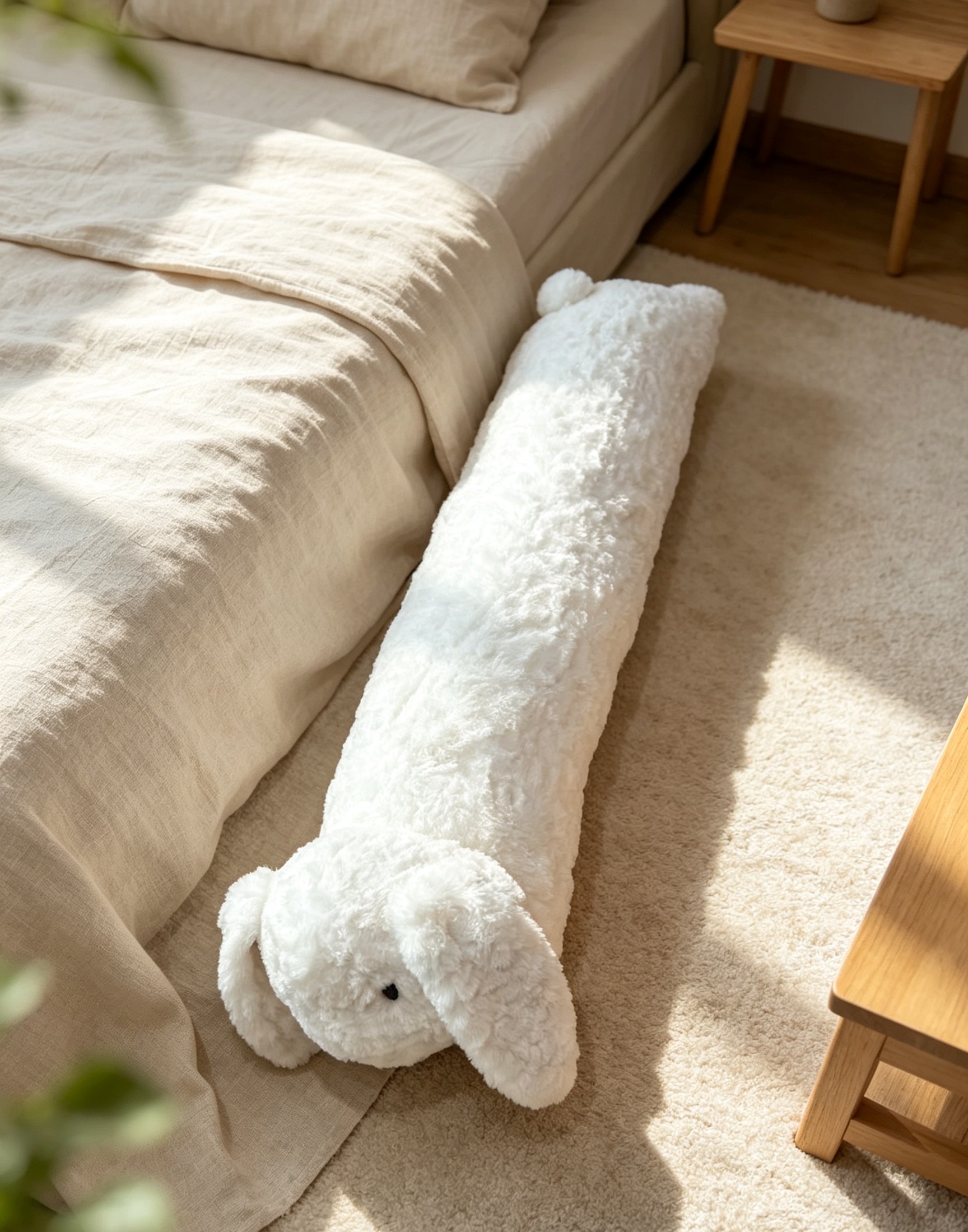 ins Fengyun Duolu Long-eared Rabbit Long Strip Pillow, sleeping doll on the bed, large rabbit doll, sleeping on the side with leg clamping pillow detail image 6