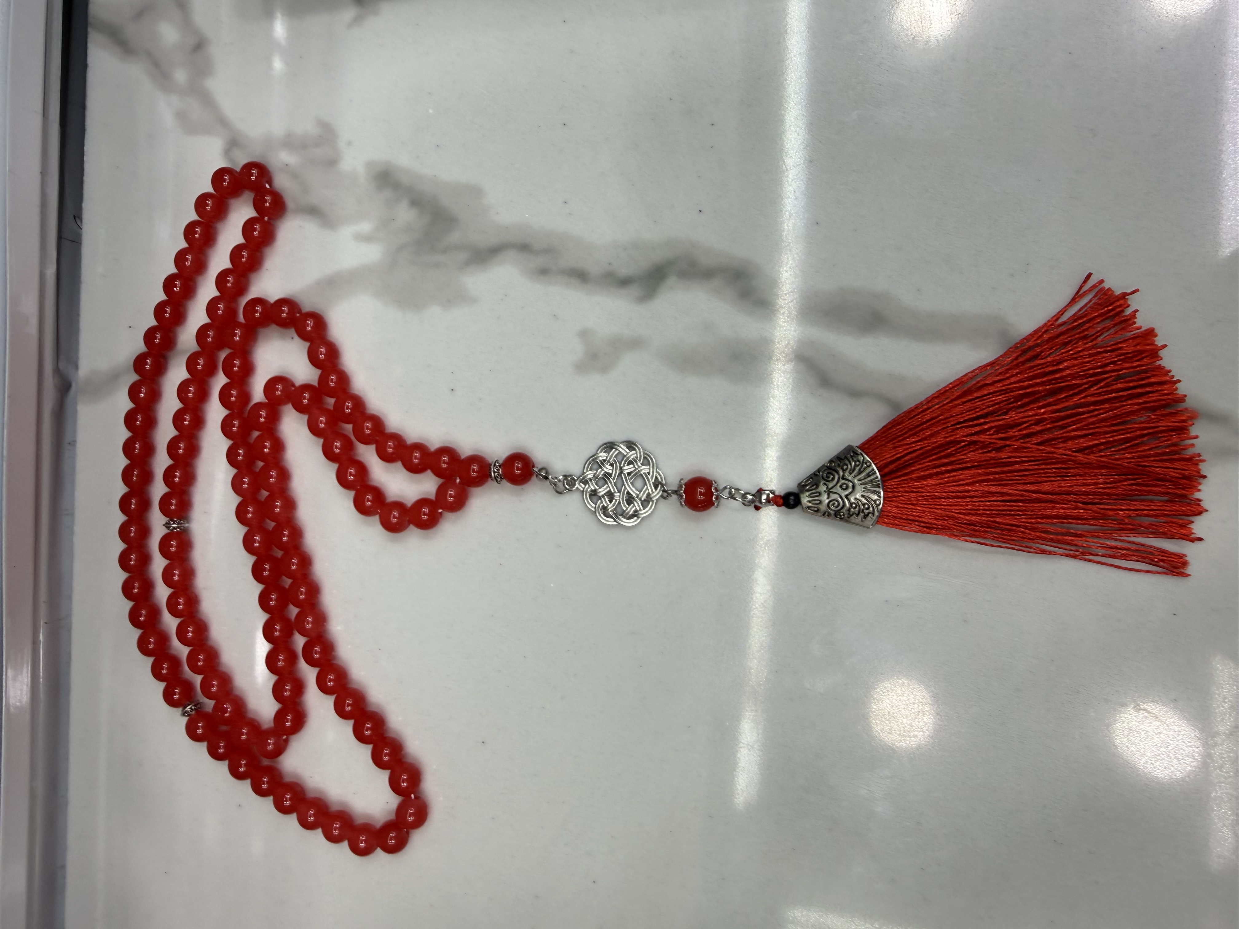 Muslim 99 glass prayer beads, No. 8, thread tips, 12 per dozen, 30 dozen per piece. The price is for individual pieces details Picture