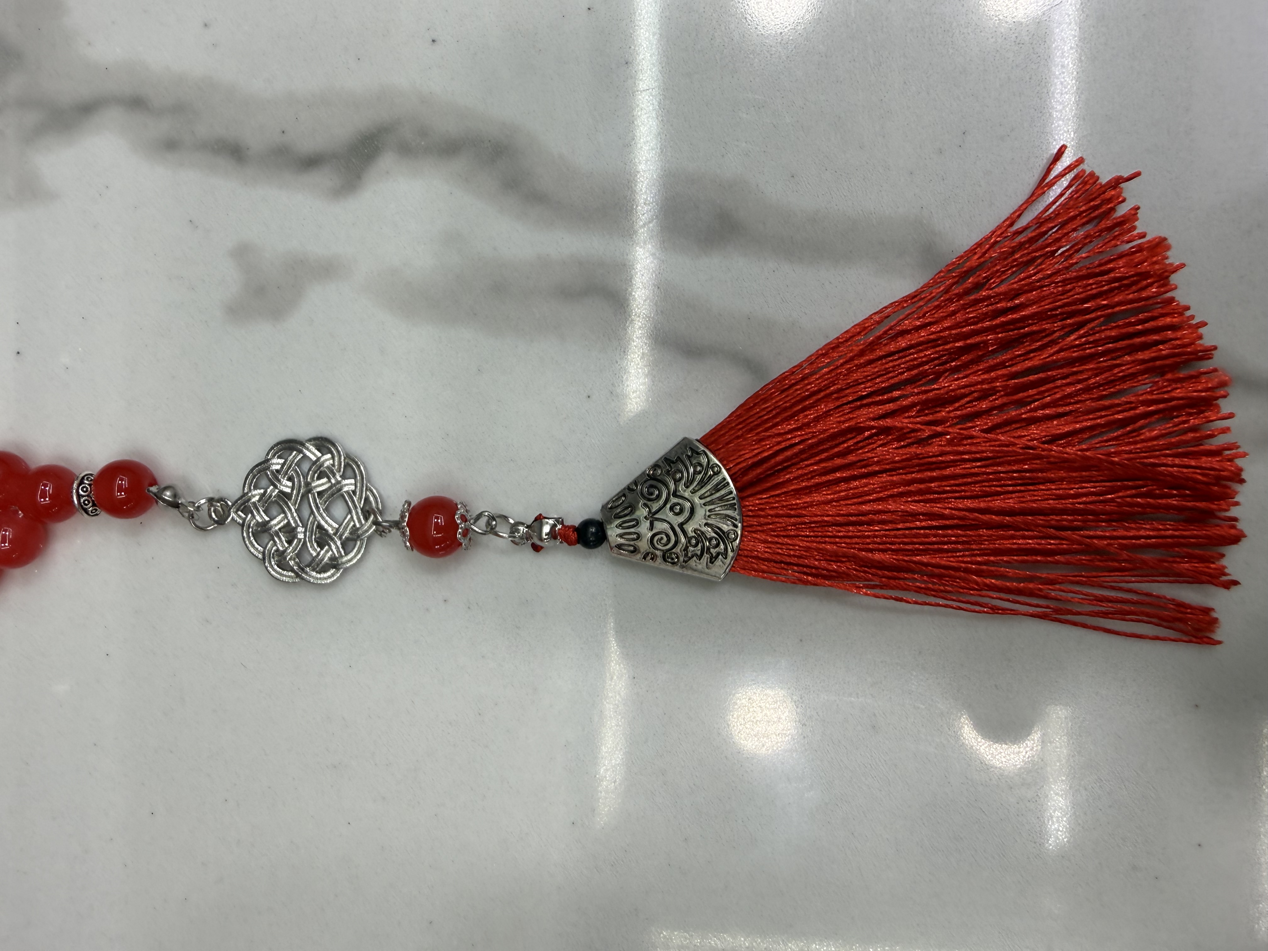 Muslim 99 glass prayer beads, No. 8, thread tips, 12 per dozen, 30 dozen per piece. The price is for individual pieces Specification image