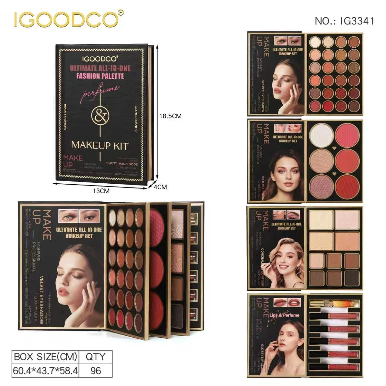 All-in-One Makeup Gift Set Eyeshadow Blush Highlighter Conto detail image 2