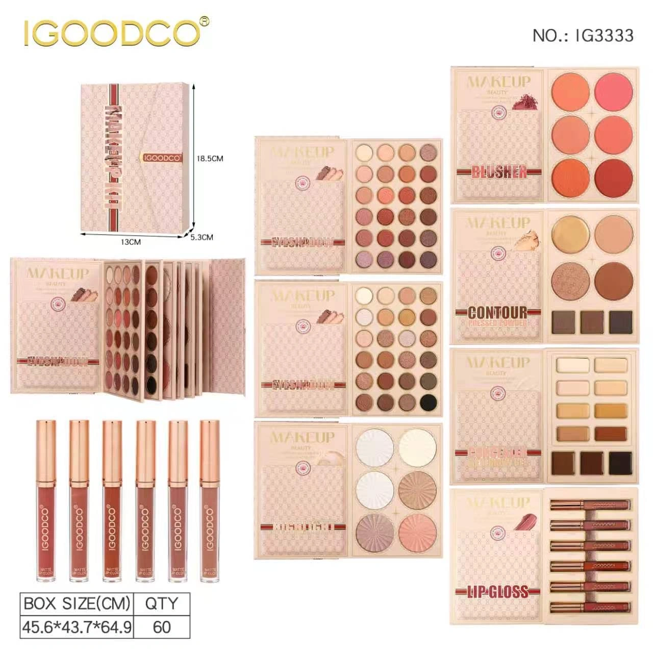 All-in-One Makeup Gift Set Eyeshadow Blush Highlighter Conto detail image 2