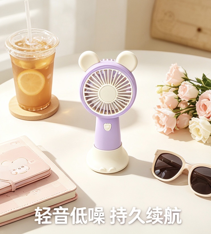 Wholesale of cross-border best-selling handheld mini fans, portable desktop mini usb mini fans, rechargeable student gifts Specification image