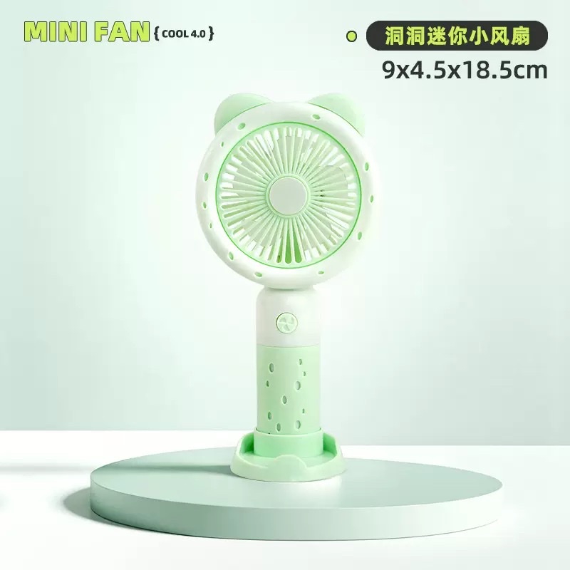 Handheld mini fan, turbine folding, neck-hanging desktop, usb charging portable details Picture