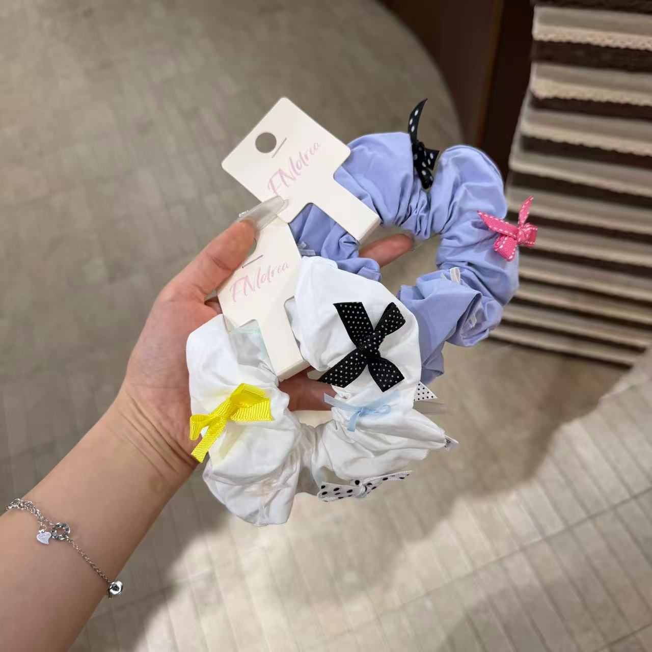 黑色发饰头绳波点蝴蝶结大肠高级发圈圈森系甜美发绳头花高颜值