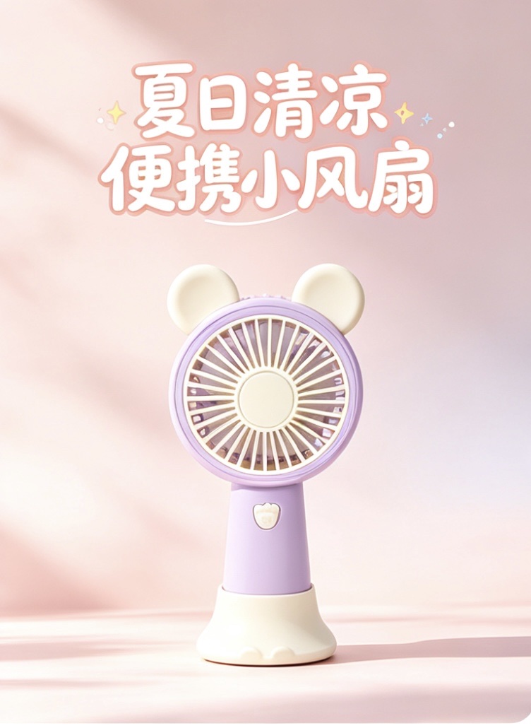 Wholesale of cross-border best-selling handheld mini fans, portable desktop mini usb mini fans, rechargeable student gifts