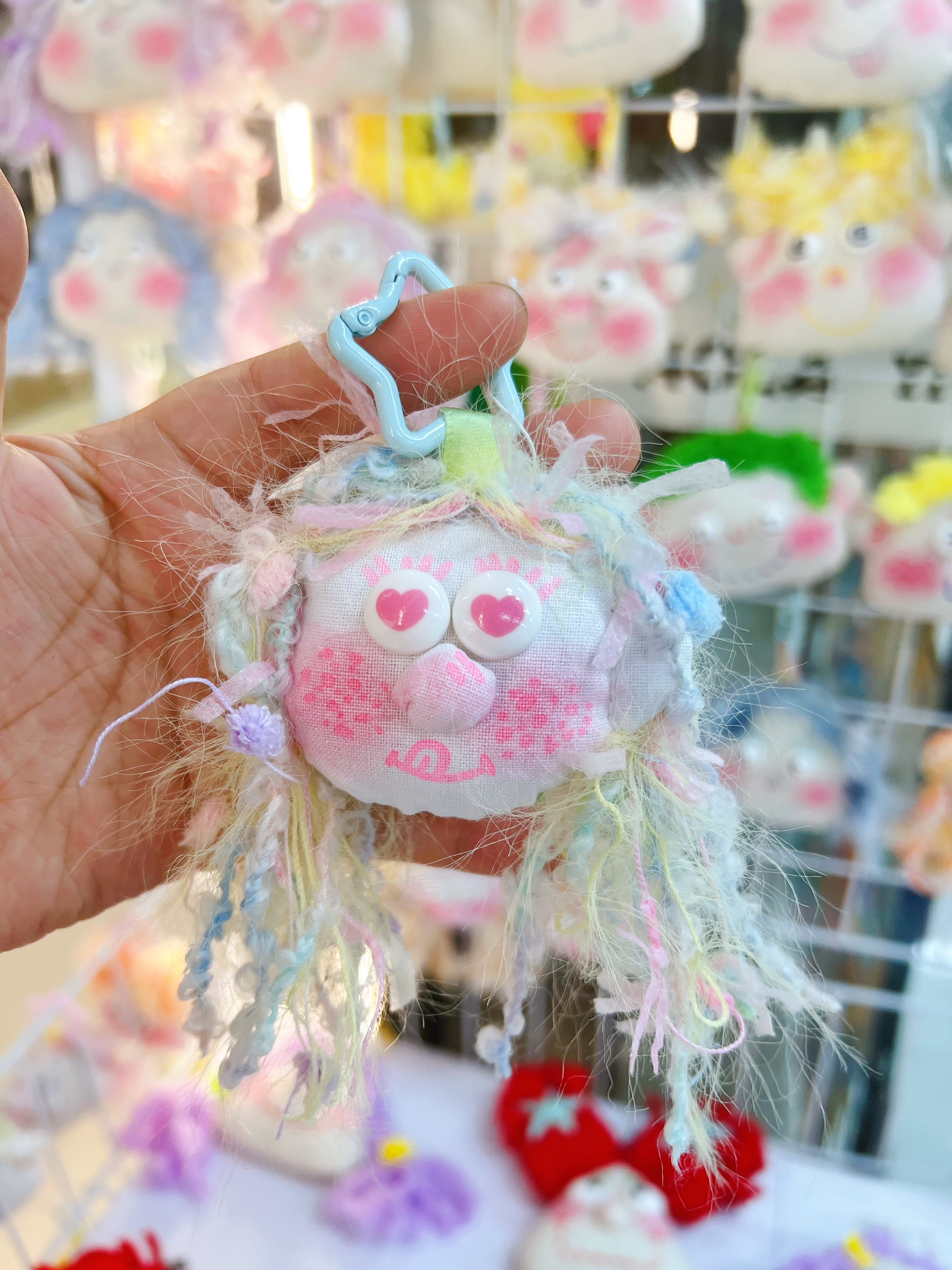 Original handcrafted colorful fried plush toys by Bu Xiaoyu