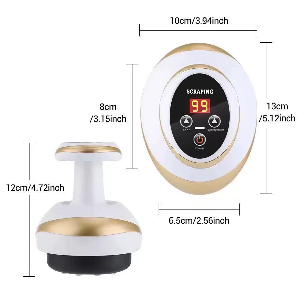 Transfronterizo eléctrico gua sha instrumento caliente cuerpo entero destapado gua sha cepillo masaje de calefacción de espalda meridiano cepillo masajeador